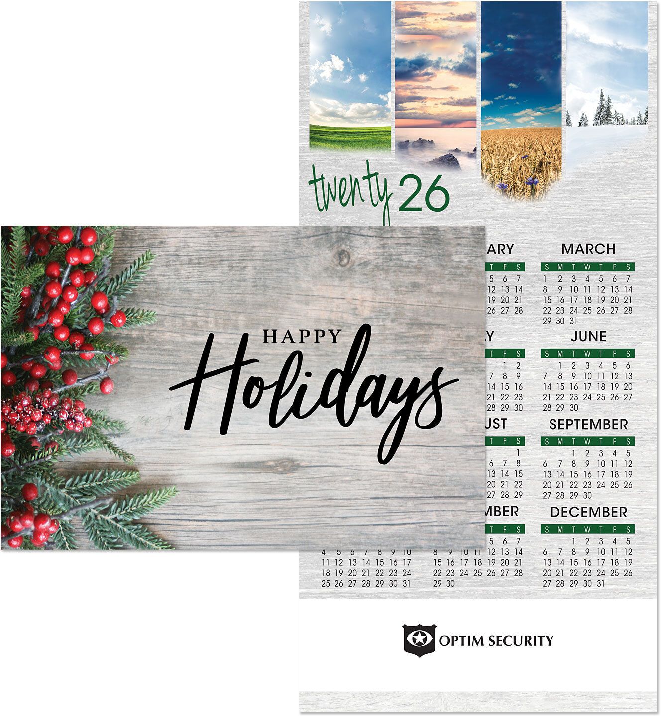FOUR SEASONS HOLLY CARD TO CALENDAR 1