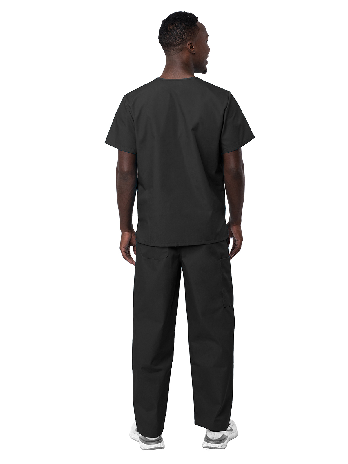 Adar - Sivvan - Unisex V-Neck Top Drawstring Pant Scrub Set 2