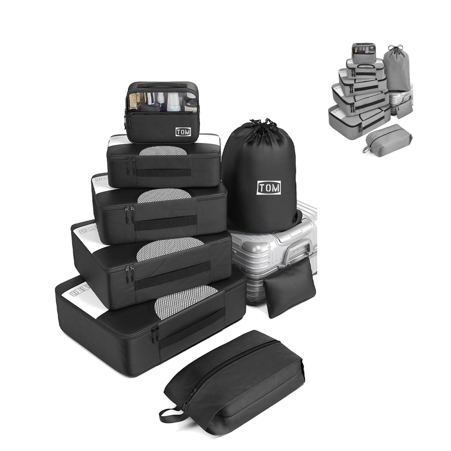 Eight Piece Travel Lightweight Luggage Storage Bag 3