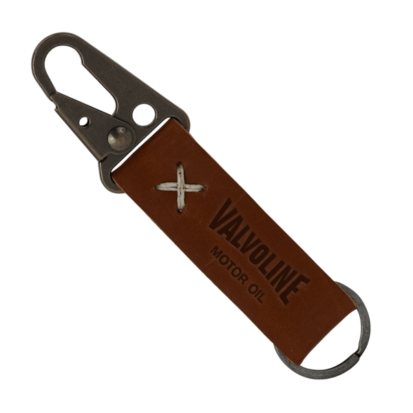 Busker Leather Keychain with Antique Nickel Carabiner 76
