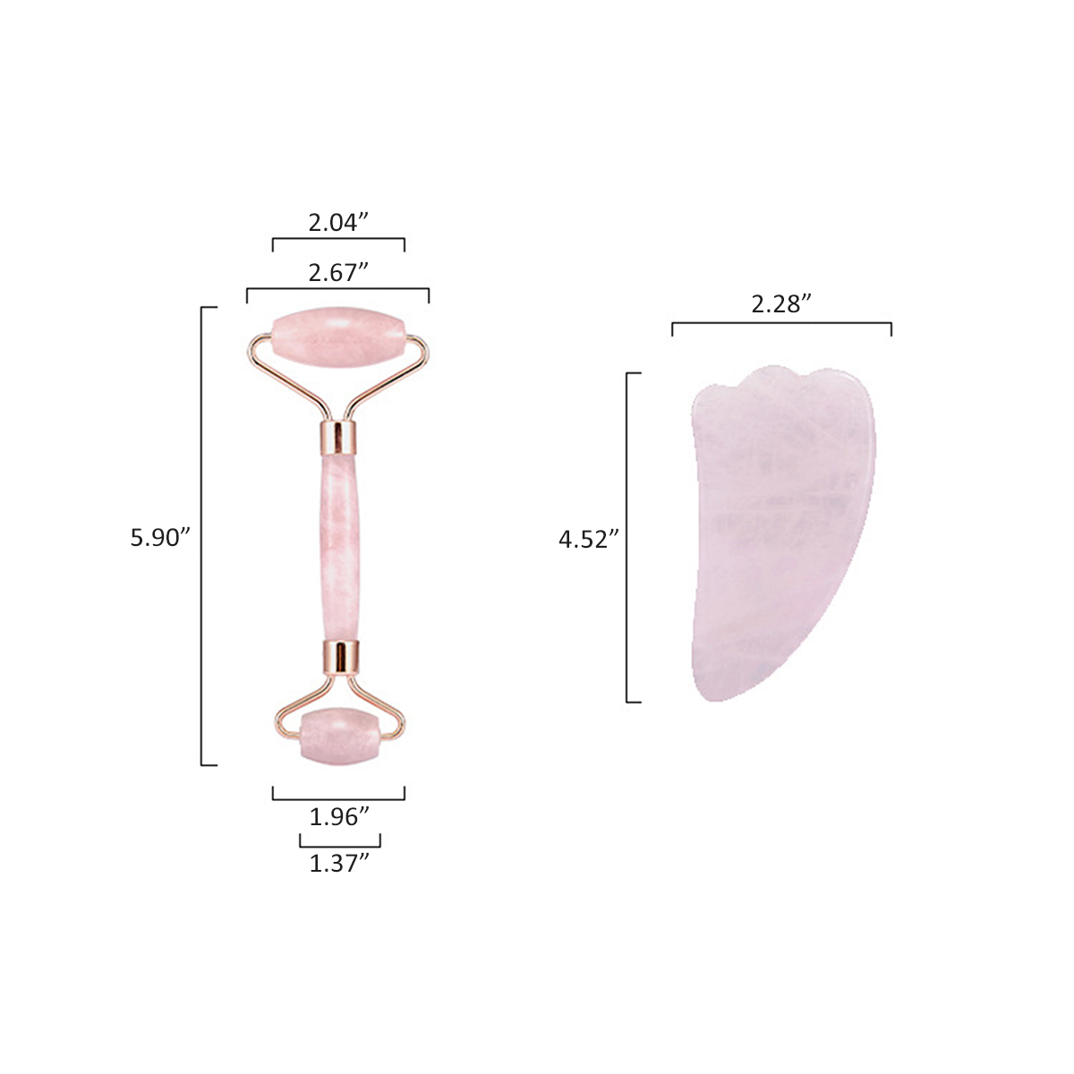 High Quality Jade Face Roller and Gua Sha Gift Set 8