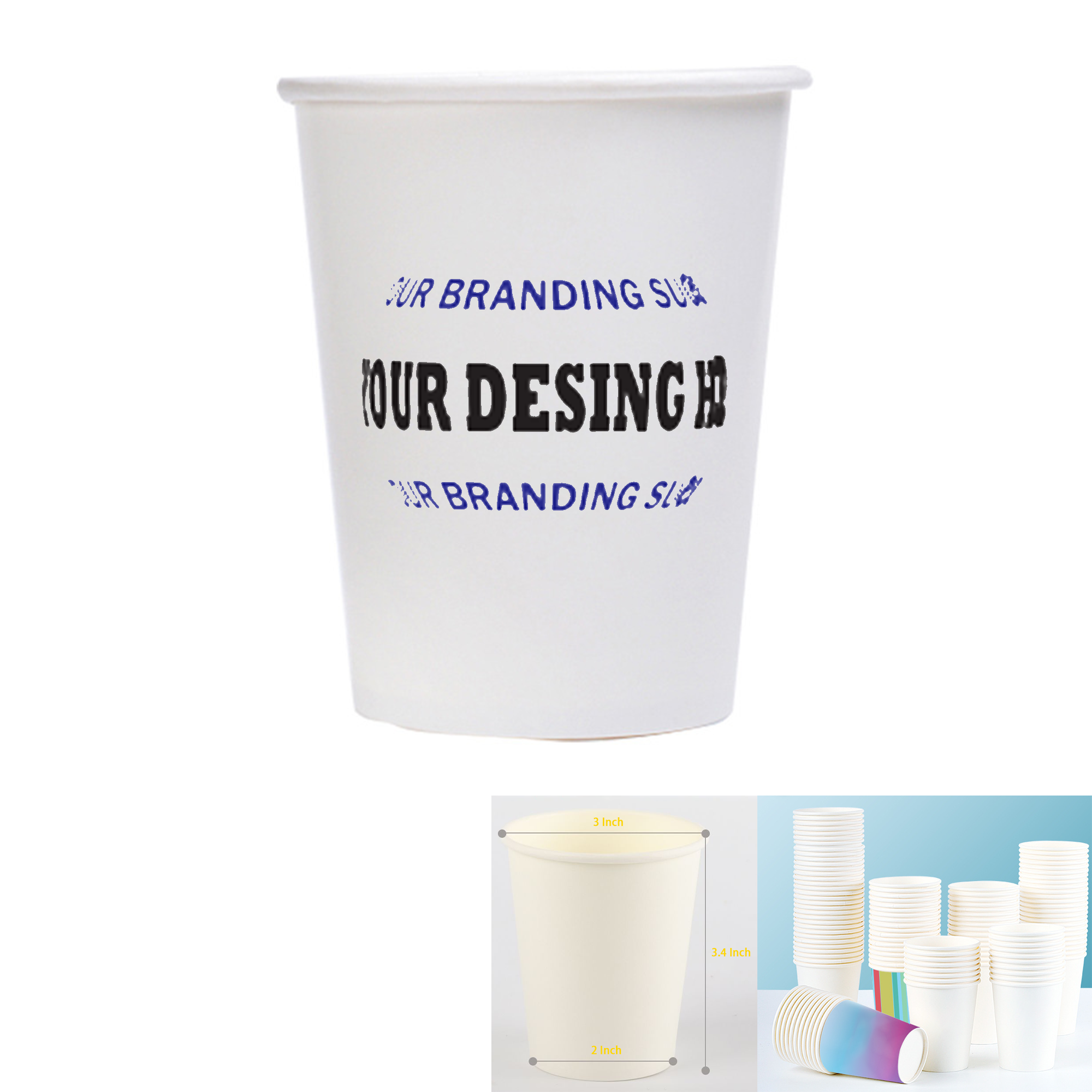 9 Oz Disposable Thickened Paper Drink Cup 1
