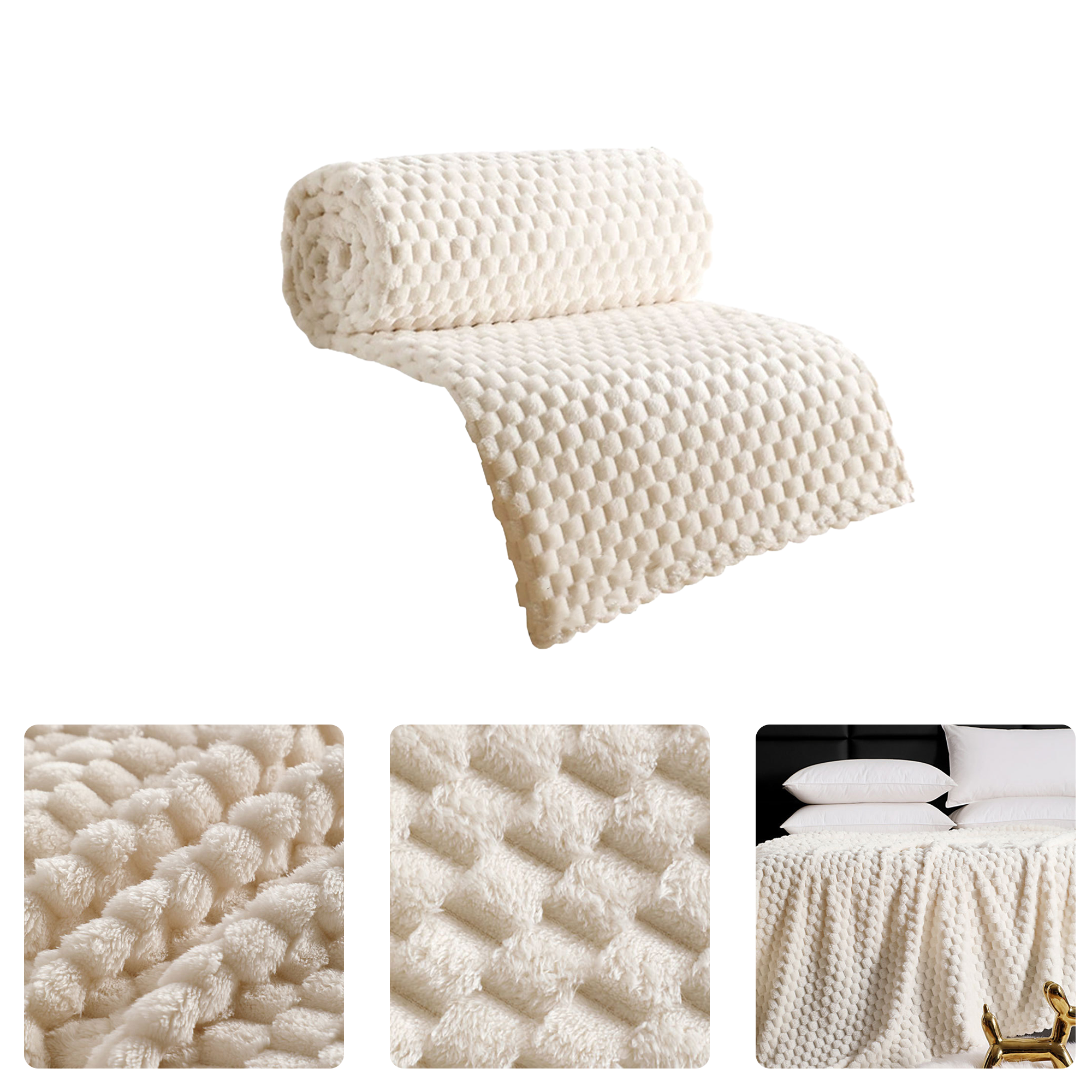 Solid Color Golden Beetle Velvet Multifunctional Blanket 3