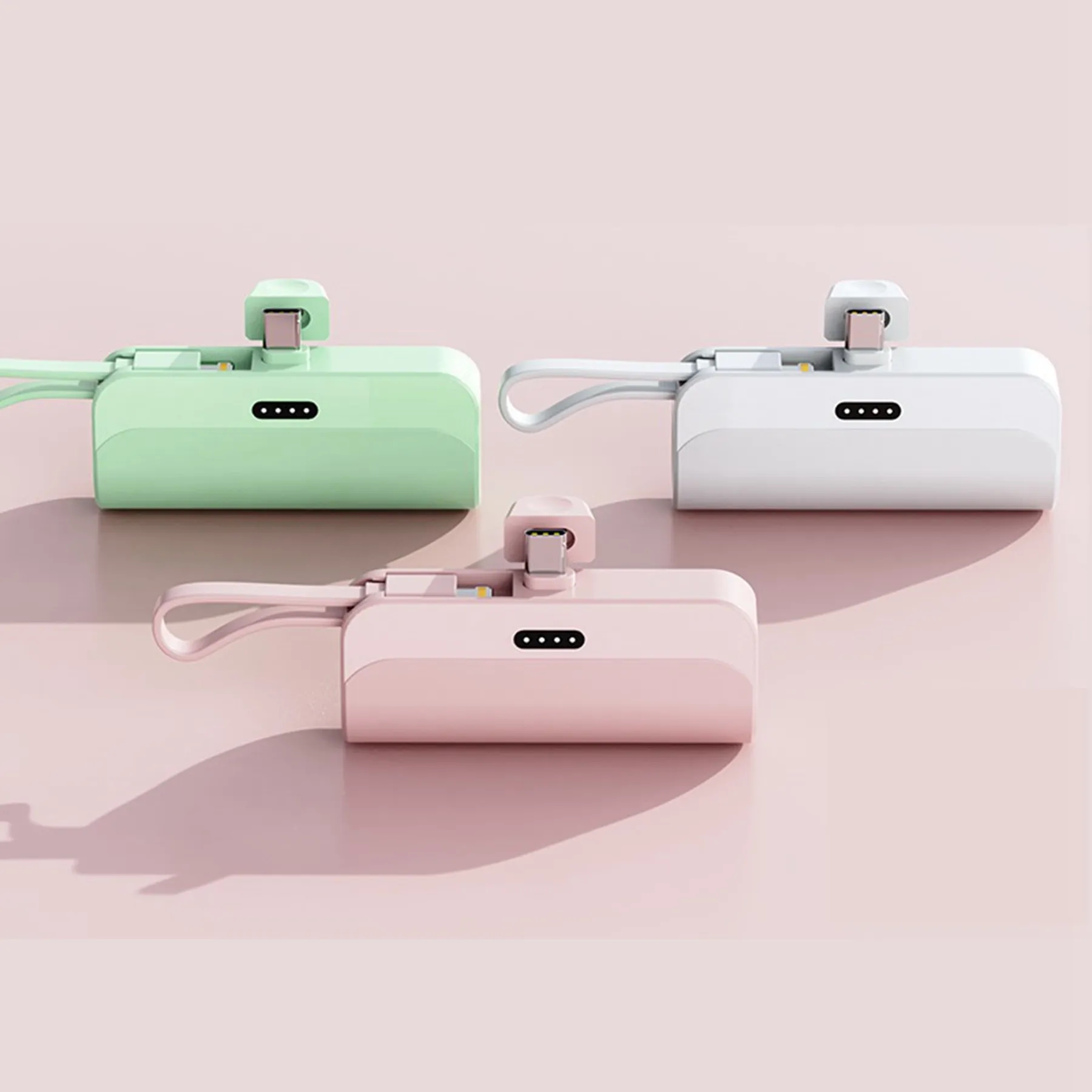 2 in 1 Pocket Keychain Emergency Powerbank Built in Cable 9