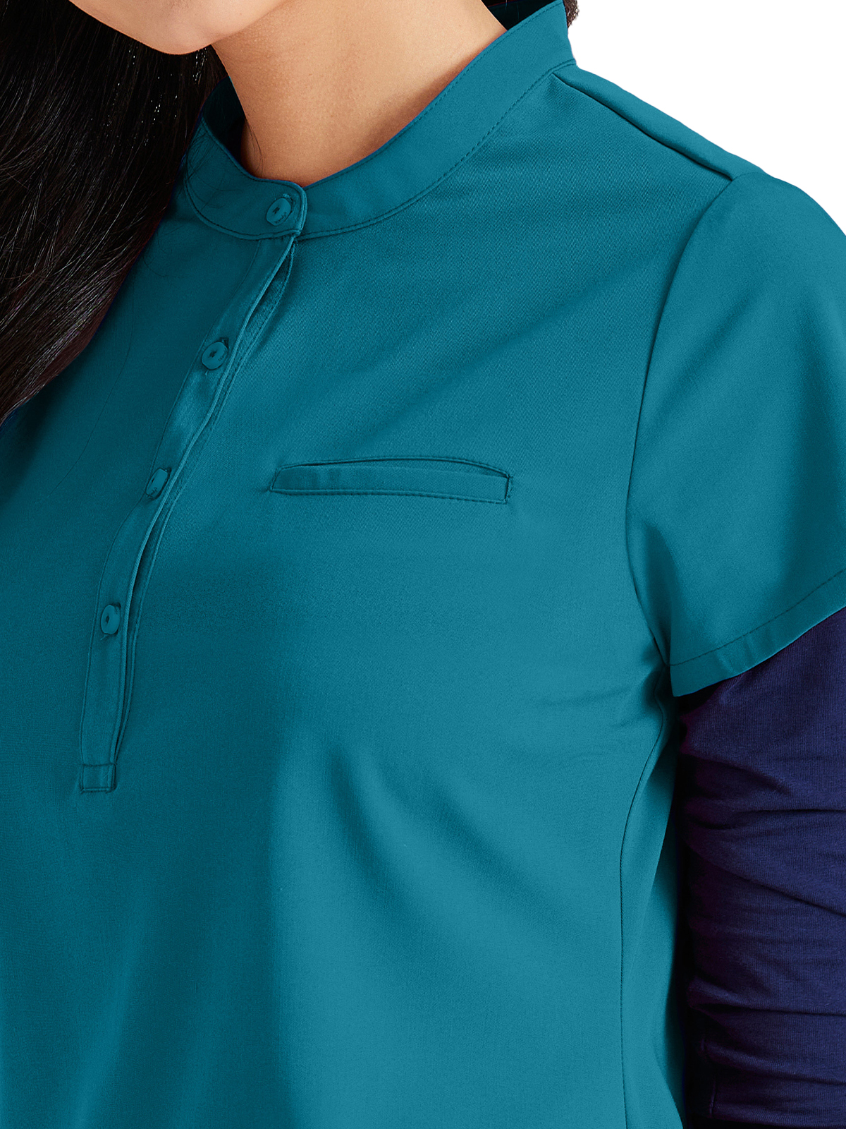 Barco Unify - Women's One-Pocket Henley Style Mission Scrub Top 8