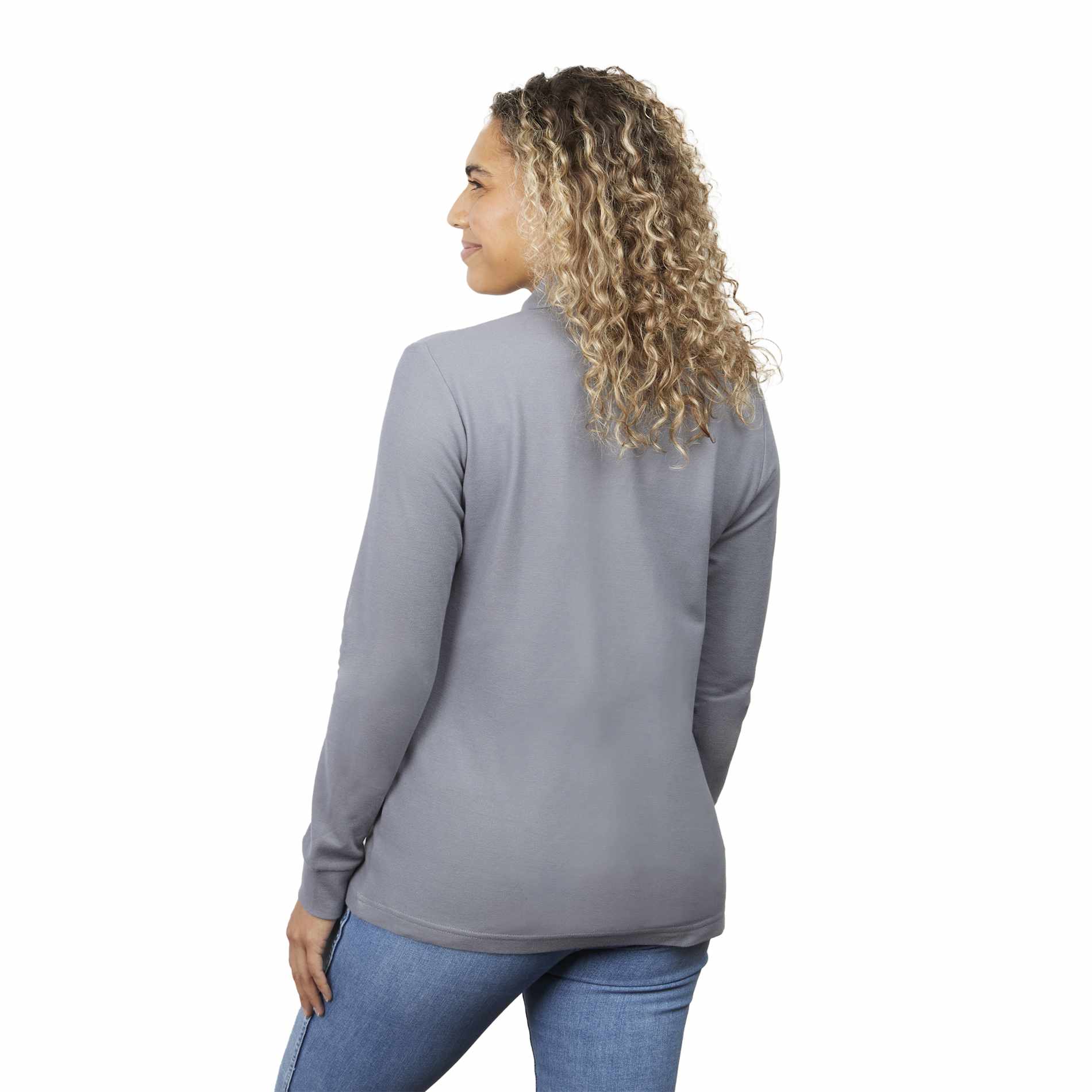 PALO Long Sleeve 100% Cotton Pique Polo - Women's 71