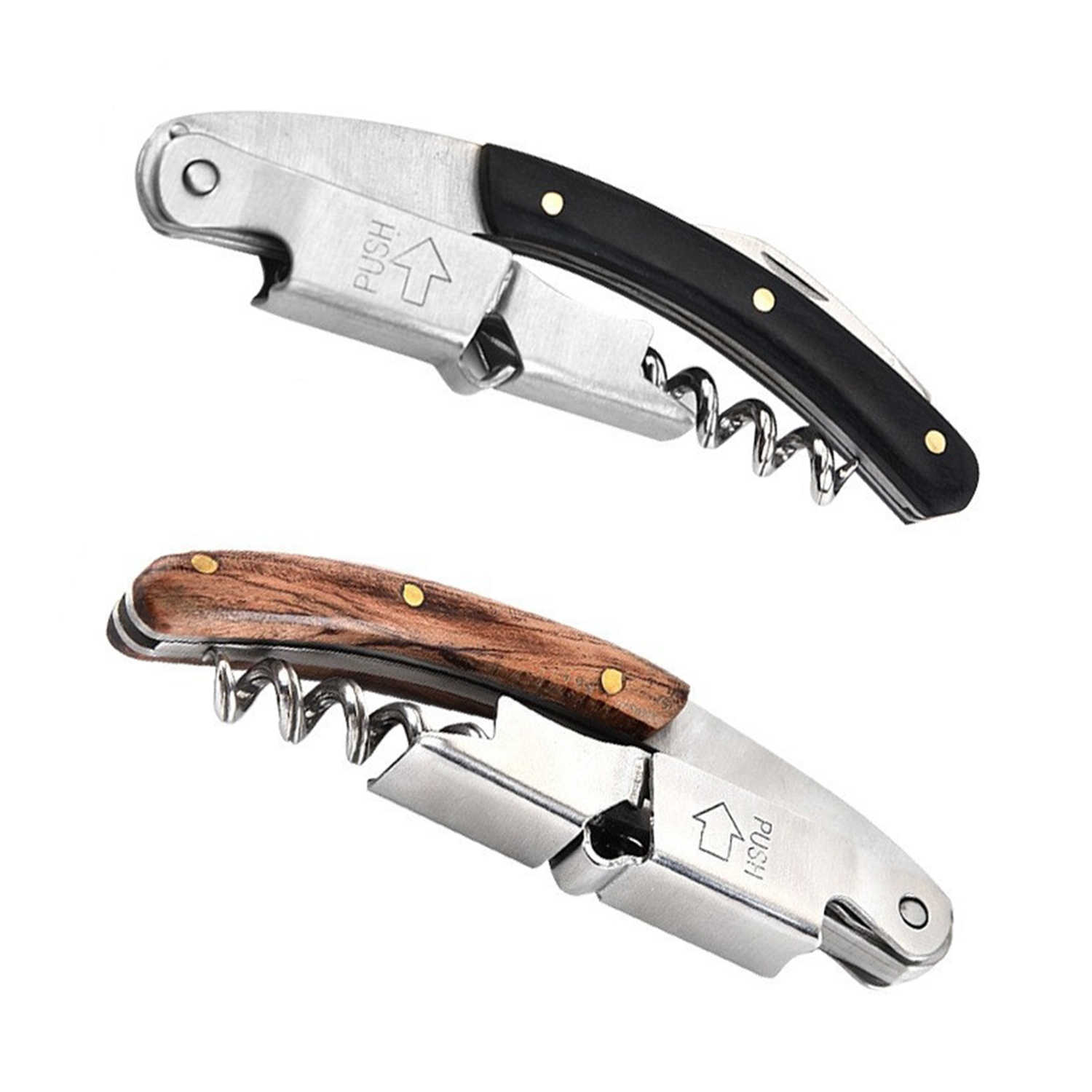 3-in-1 Corkscrew and Bottle Opener with Serrated Knife 2