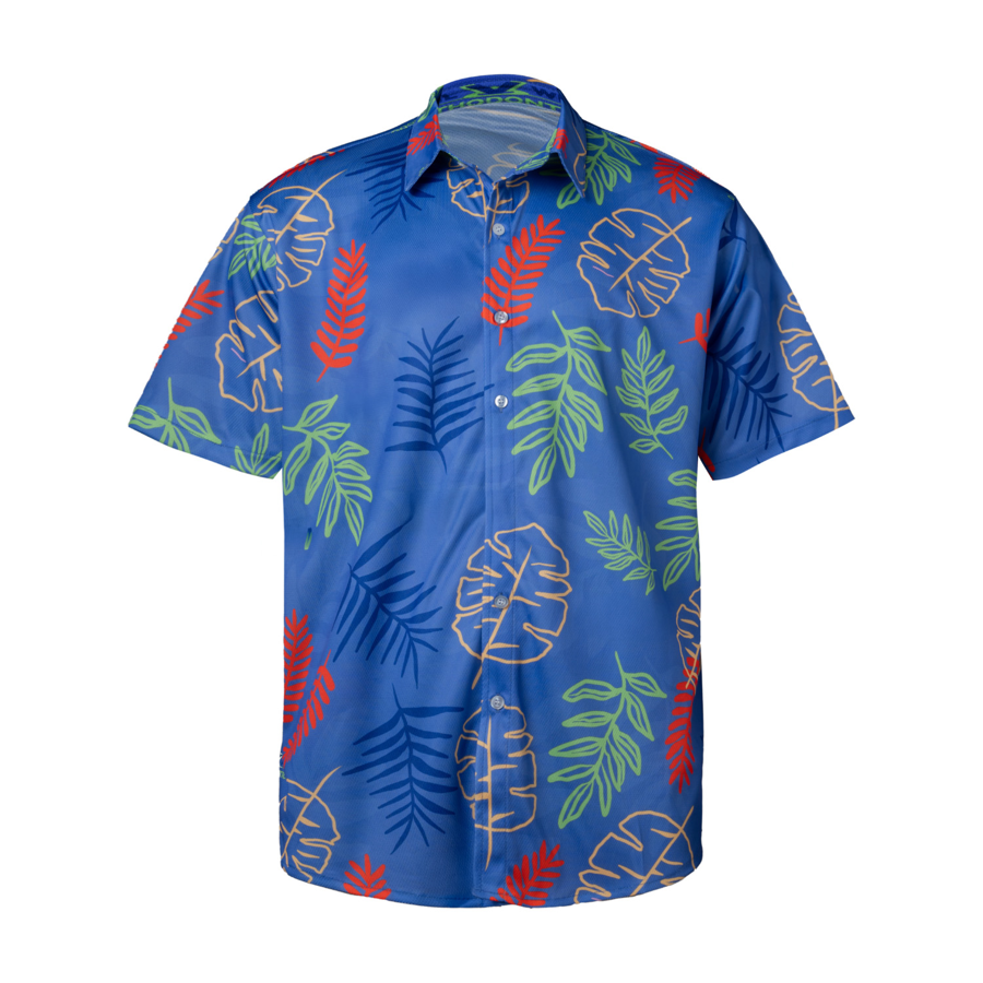 Sublimation Lightweight Mesh Full-Button Shirt - Men, Women, Kids 7