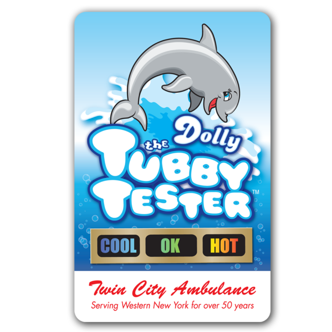 Tub Tester Dolly Card with Temperature Strip, Stock 3