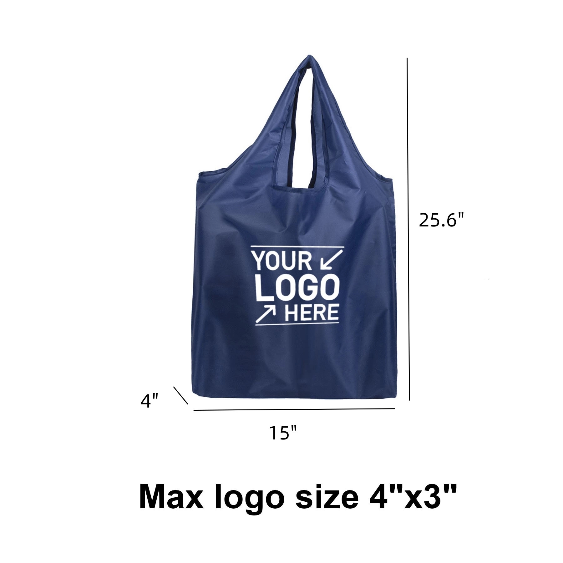 Foldable Grocery Shopping Bag, custom tote bag with logo imprint 3