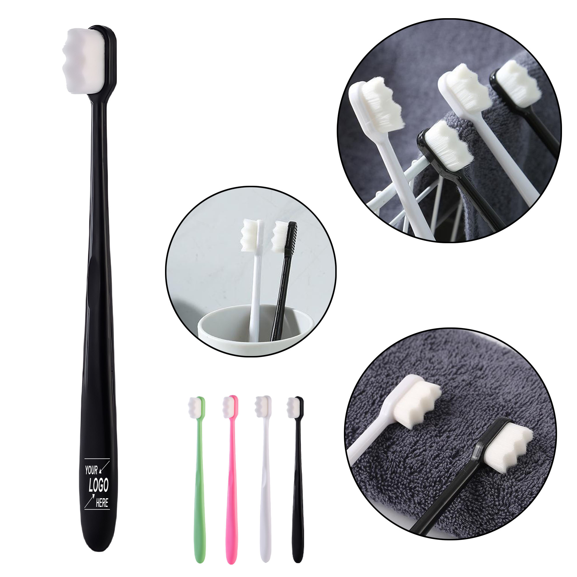 Wave Soft Bristle Toothbrush for Men Women Couples Family Ultra Fine Gentle 10K+ Nylon Filaments 1