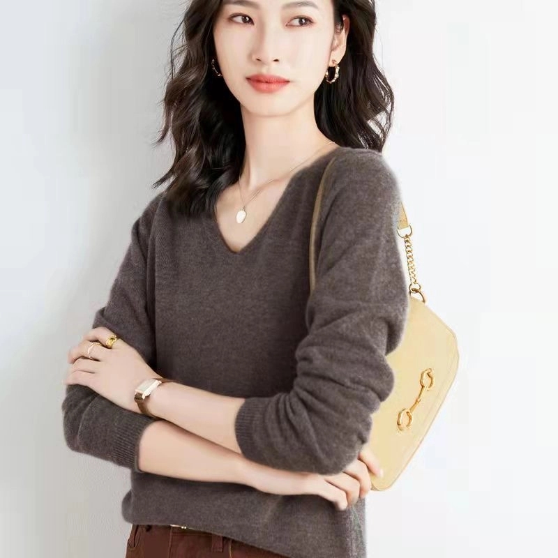Ladies' V-Neck Sweater 7
