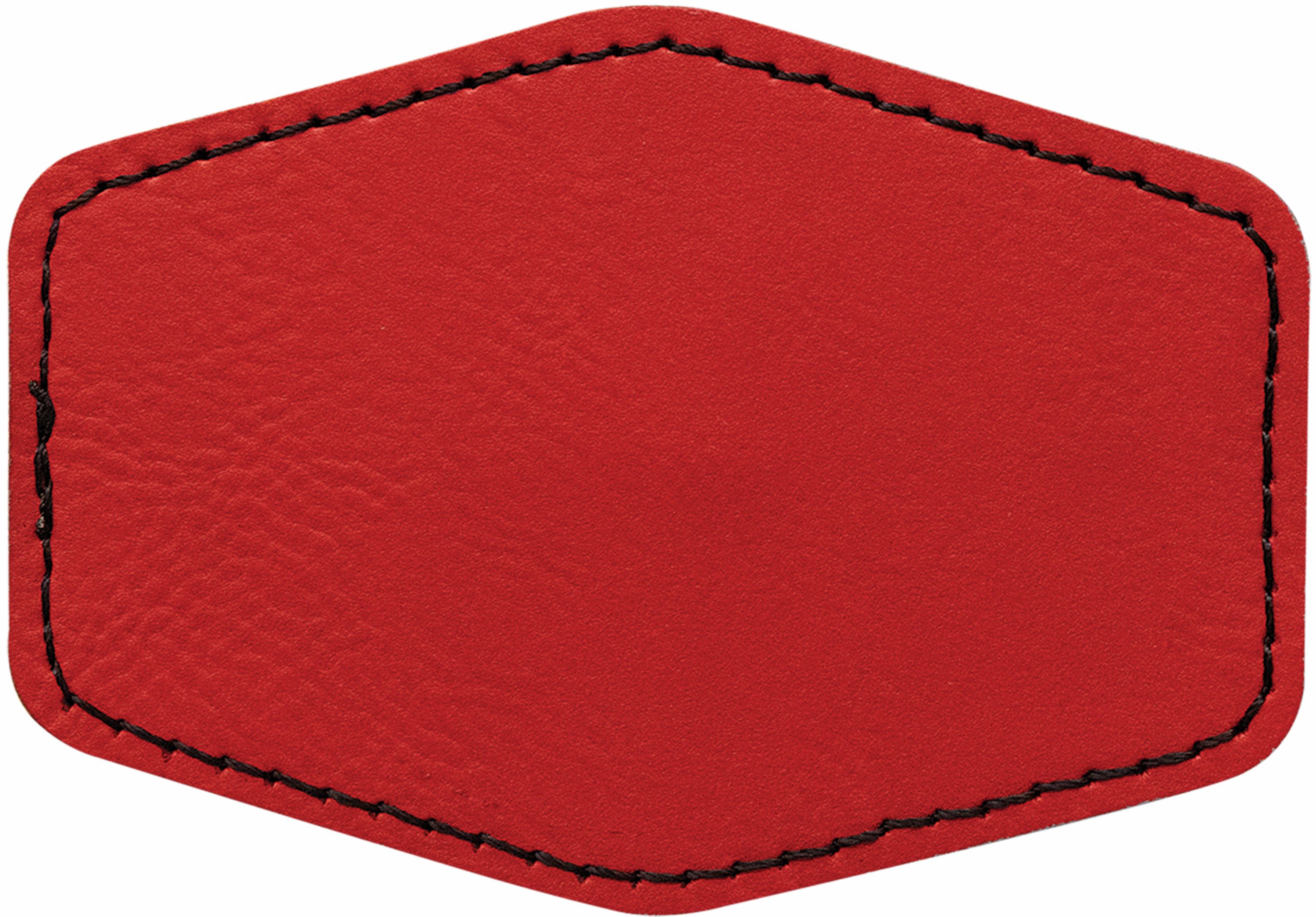 3" x 2" Hex Leatherette Patch with Adhesive 9