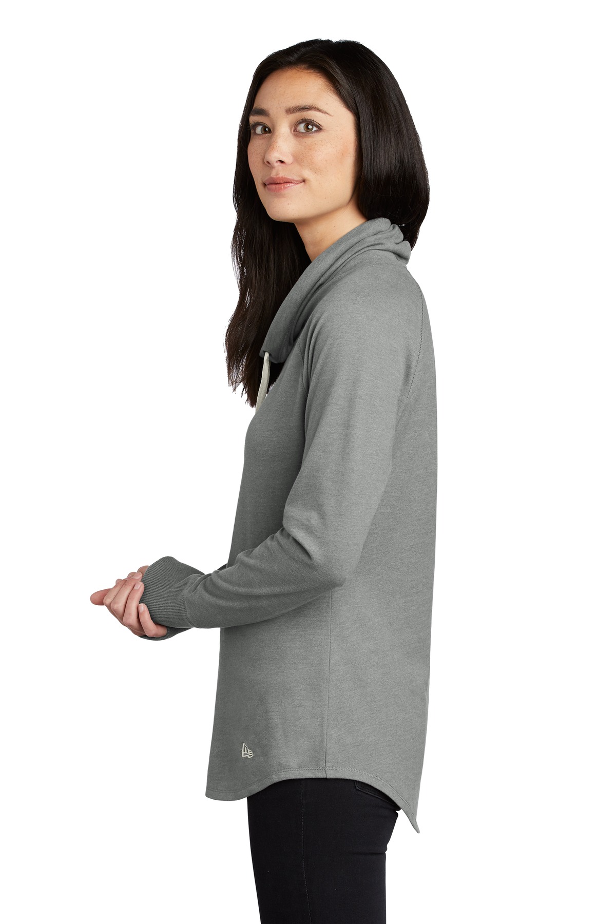 New Era Women's Sueded Cotton Blend Cowl Tee LNEA123 8