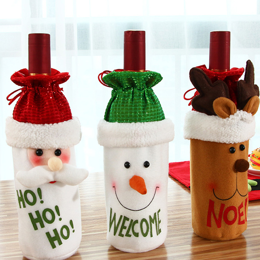 Christmas Wine Bottle Drawstring Bag 5
