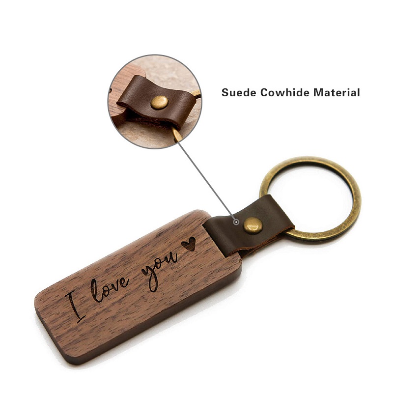 Square Wooden Keychain 1