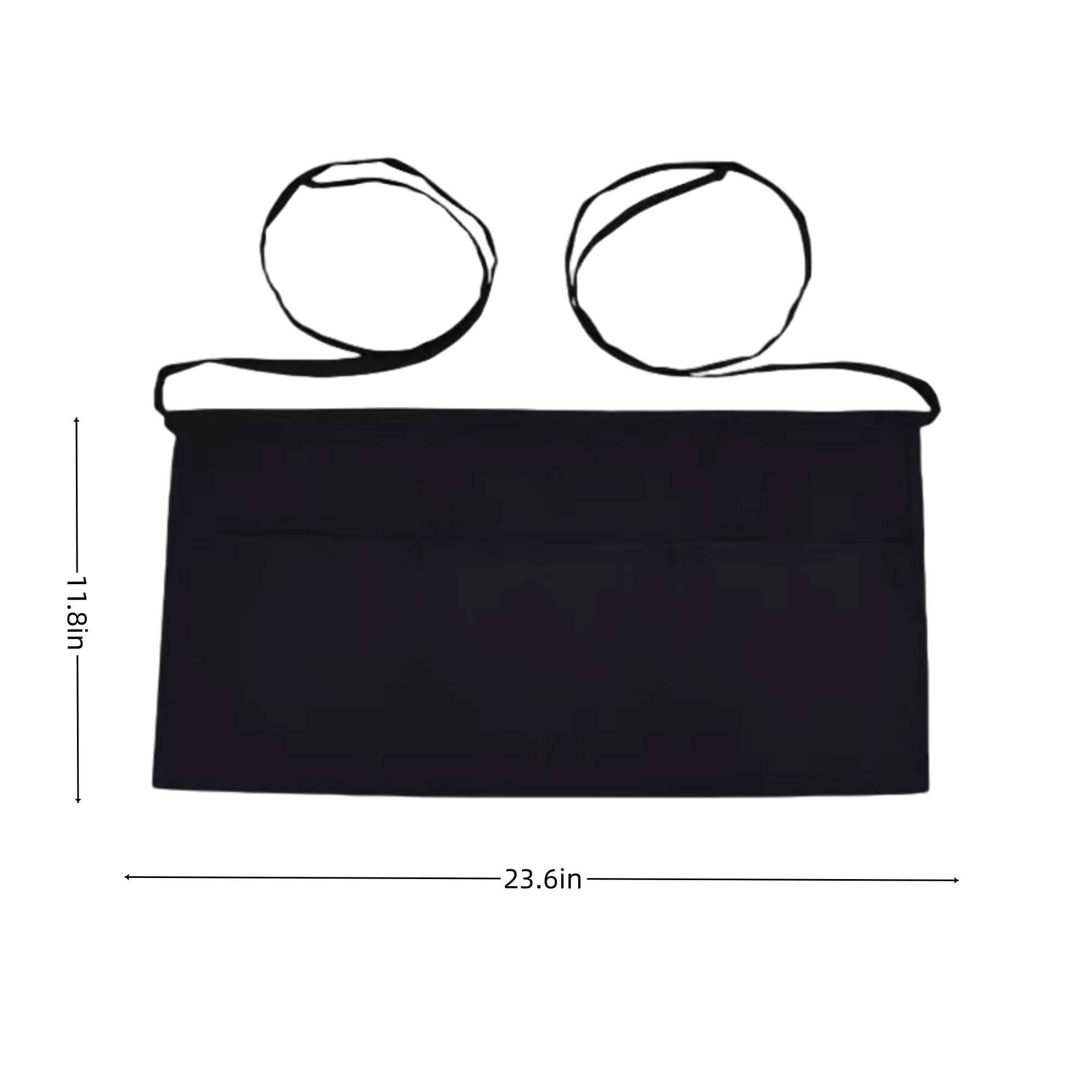 Short custom-made 3-pocket apron 3