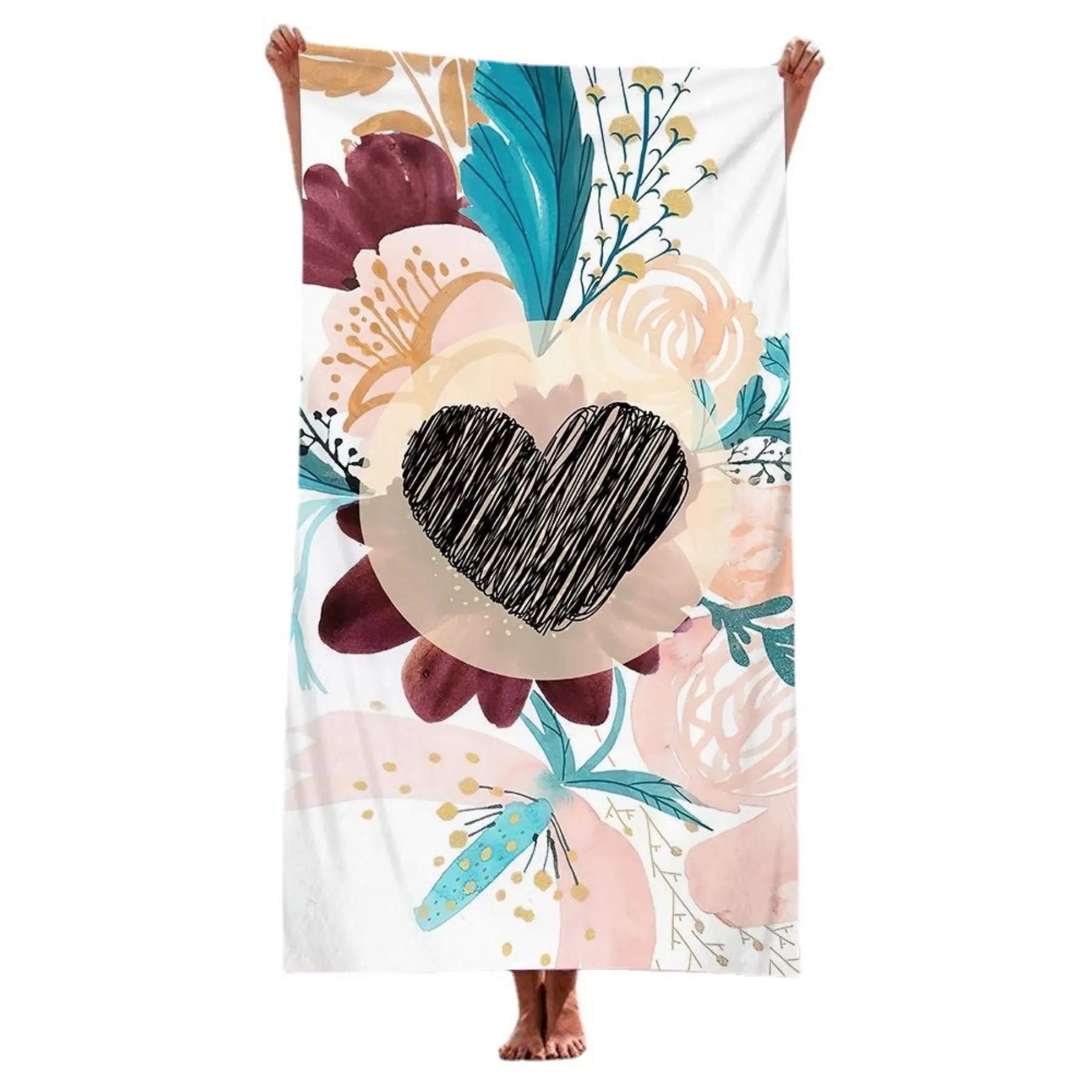 30" x 60" Microfiber Beach Towel Full-Color print on 1 Side