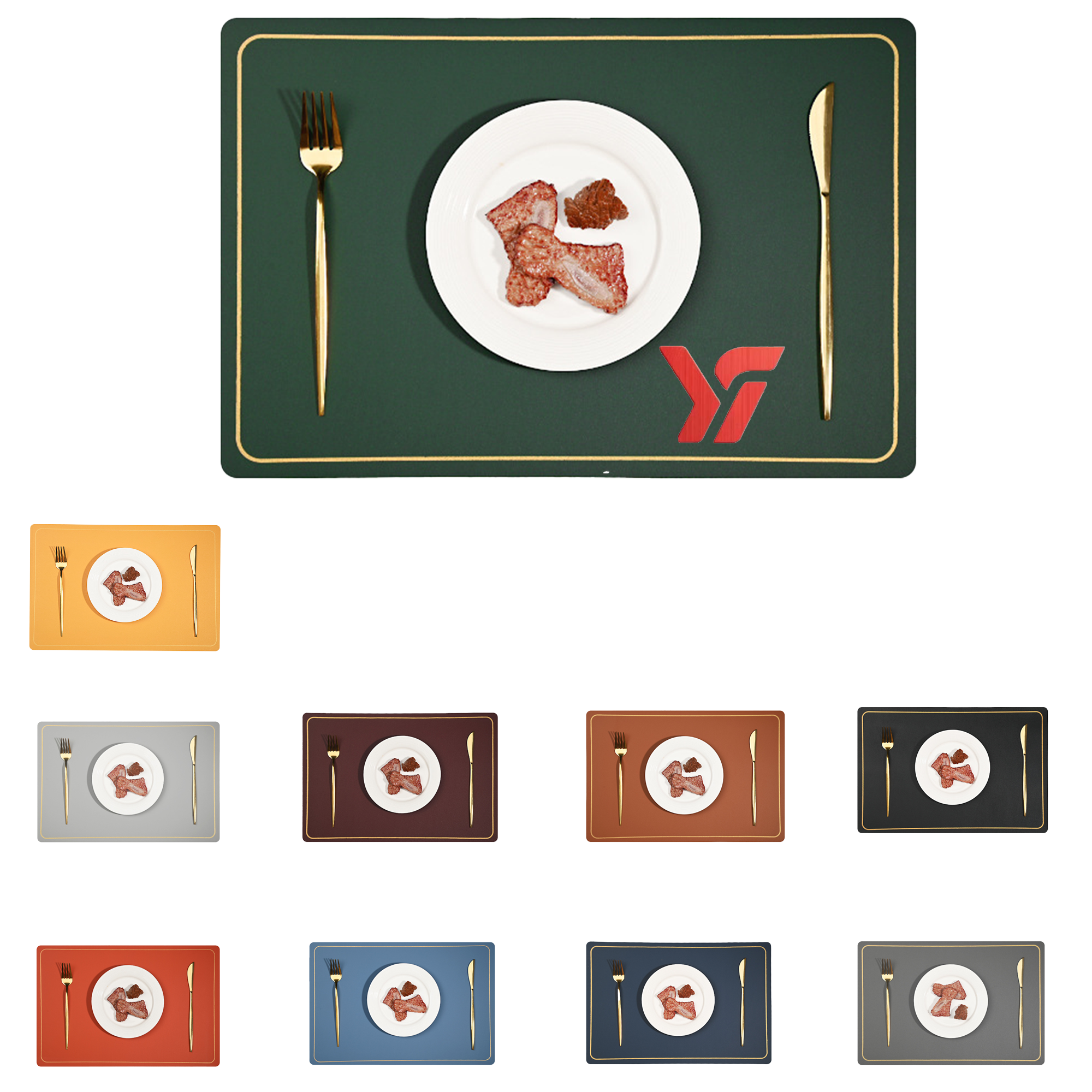 Premium PU Leather Place Mats for Dining Table 1