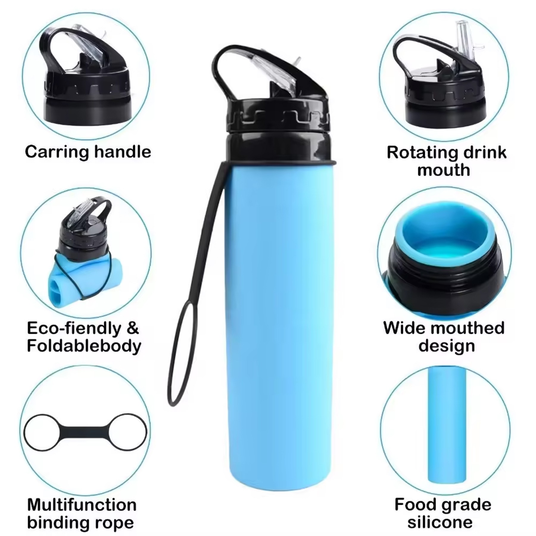 Reusable Drinking Water Bags Collapsable Water Bottles 2