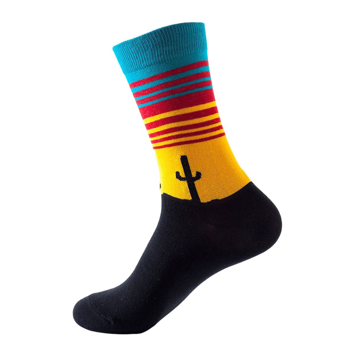 Cotton Crew Socks with Jacquard Pattern 109