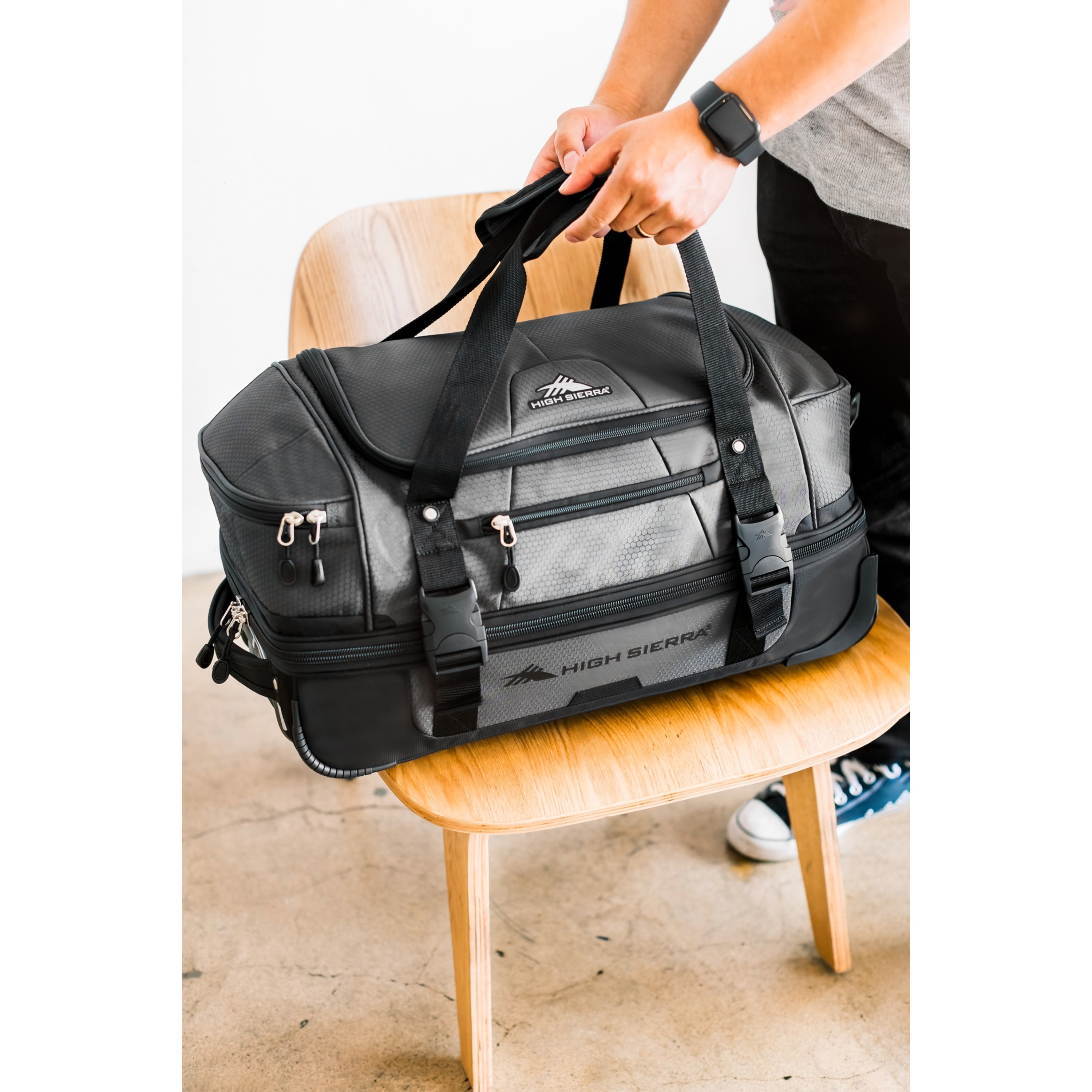 High Sierra® Fairlead 22" Drop Bottom Wheeled Duffel 12