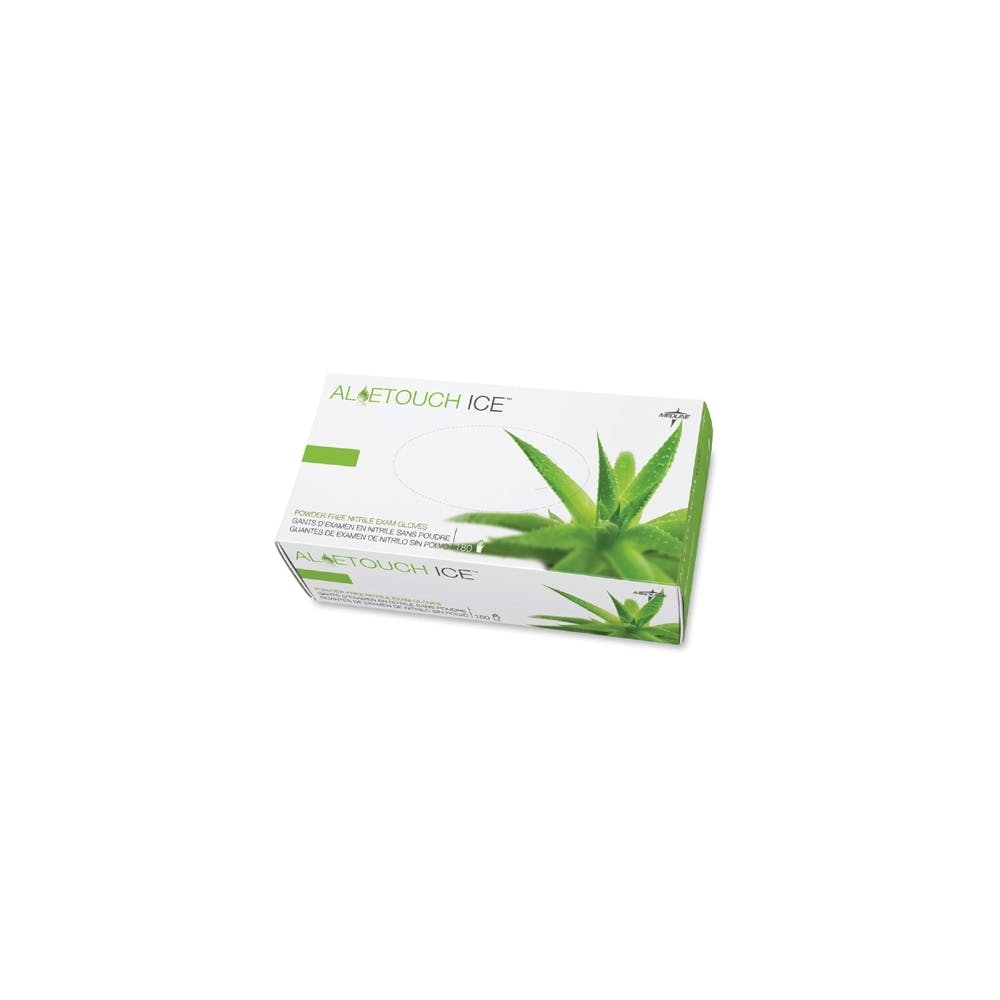 Nitrile Exam Gloves - Powder Free Large Aloe 1