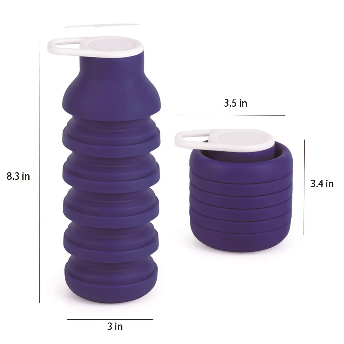 Foldable Silicone Reusable Portable Lightweight Water Bottle 6