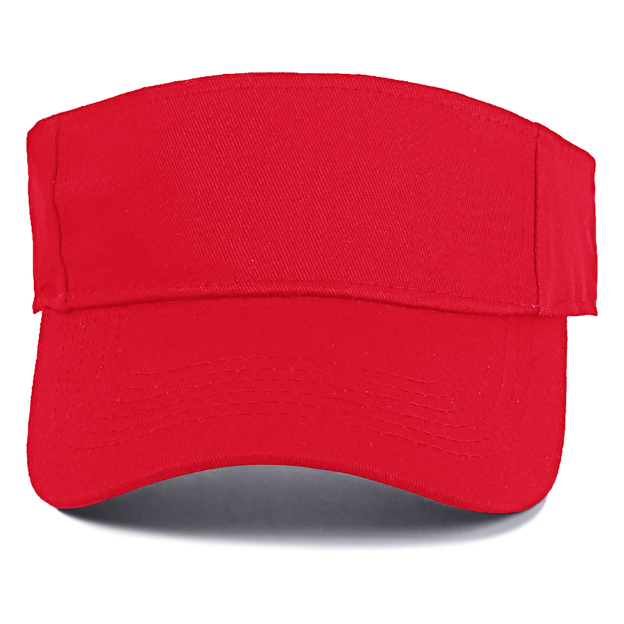 Stock Solid Color Cotton Visor - Sports Style 6