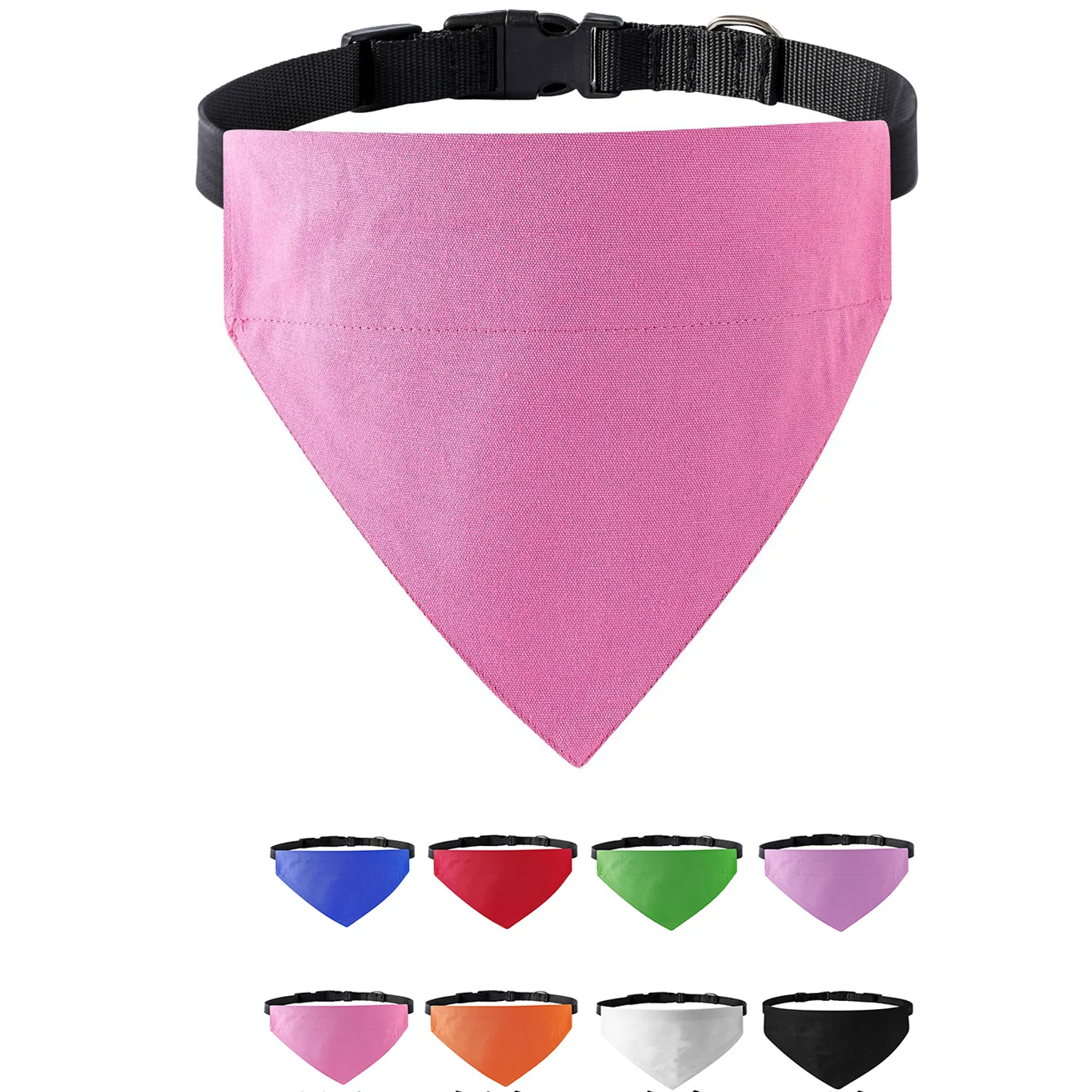 Adjustable Cotton Dog Bandana Collar With Buckle 4