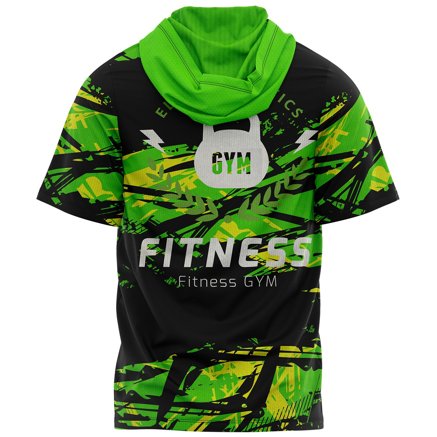 Unisex 250 GSM Comfort Fleece Sublimated Short Sleeve Pullover Hoodies 3
