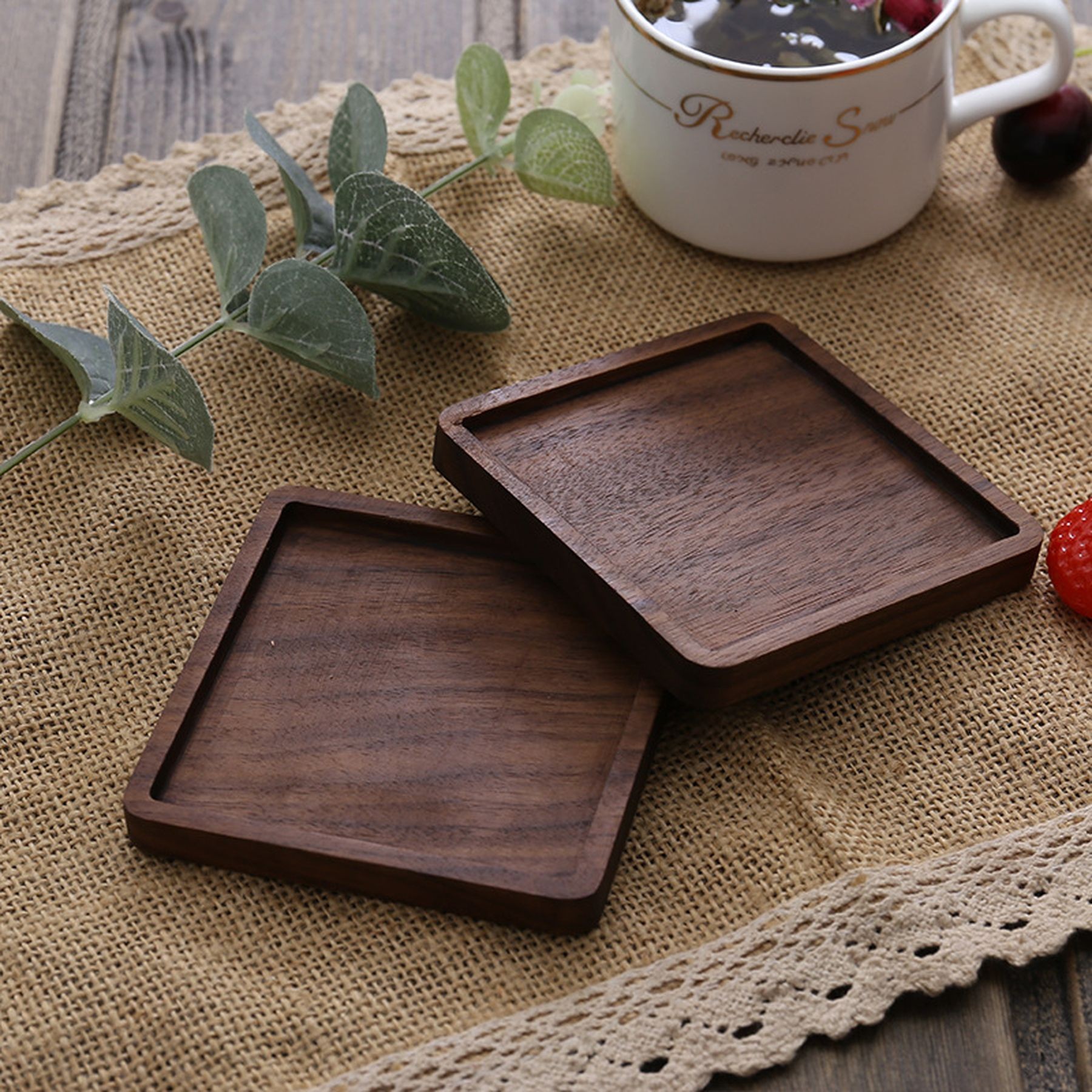 Natural Beech Wood Coaster 17