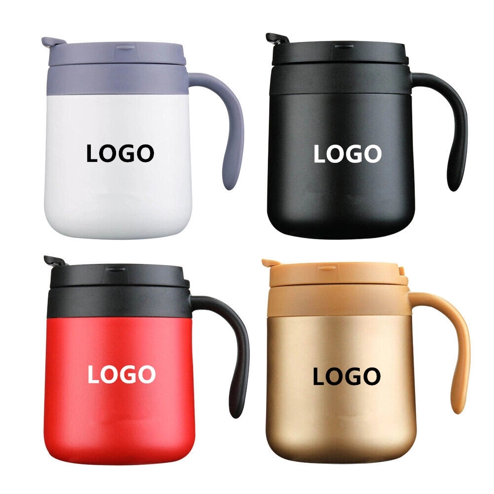 Stainless Steel Coffee Mug with Lid 2