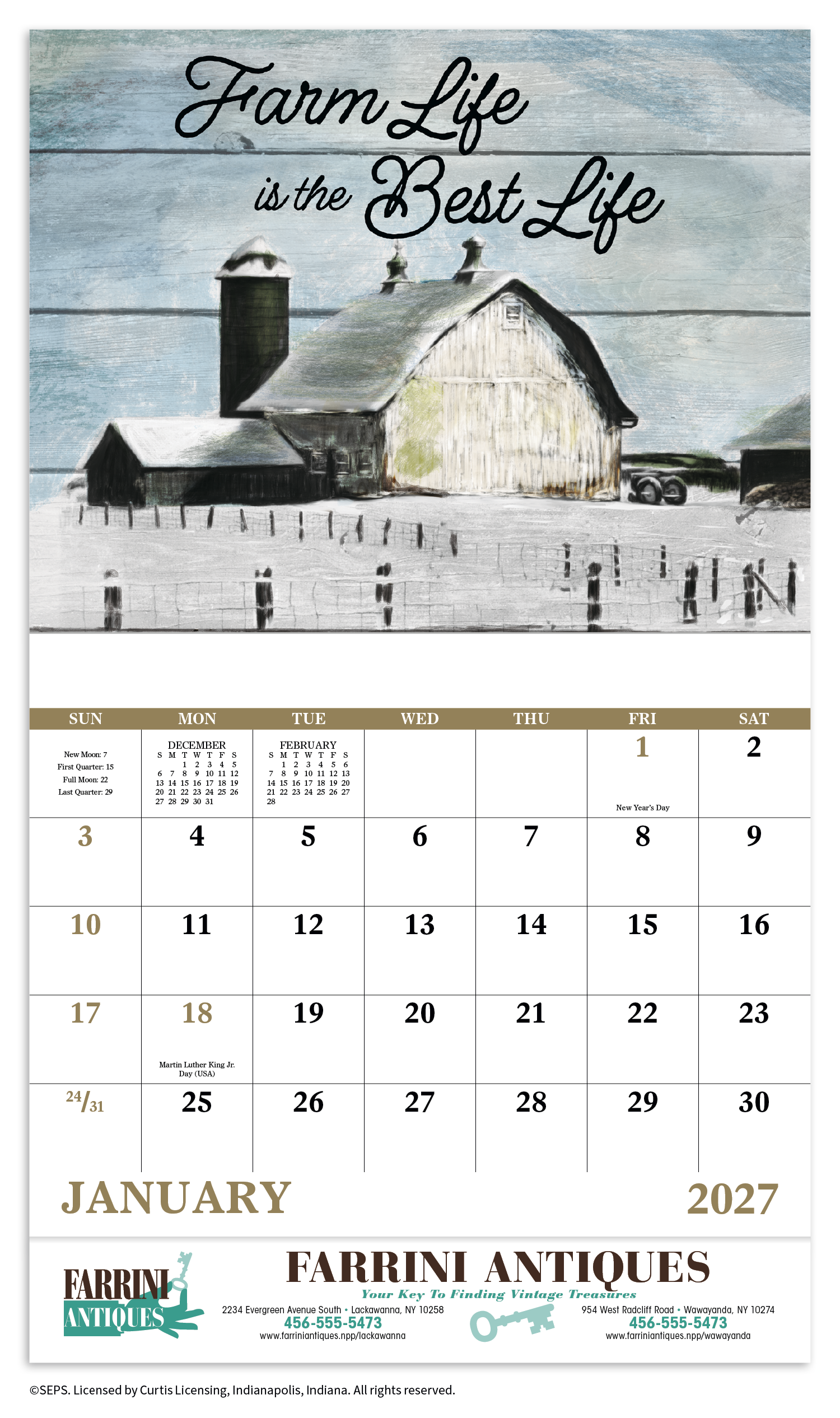 Good Value™ Country Days - Stapled Calendar 48