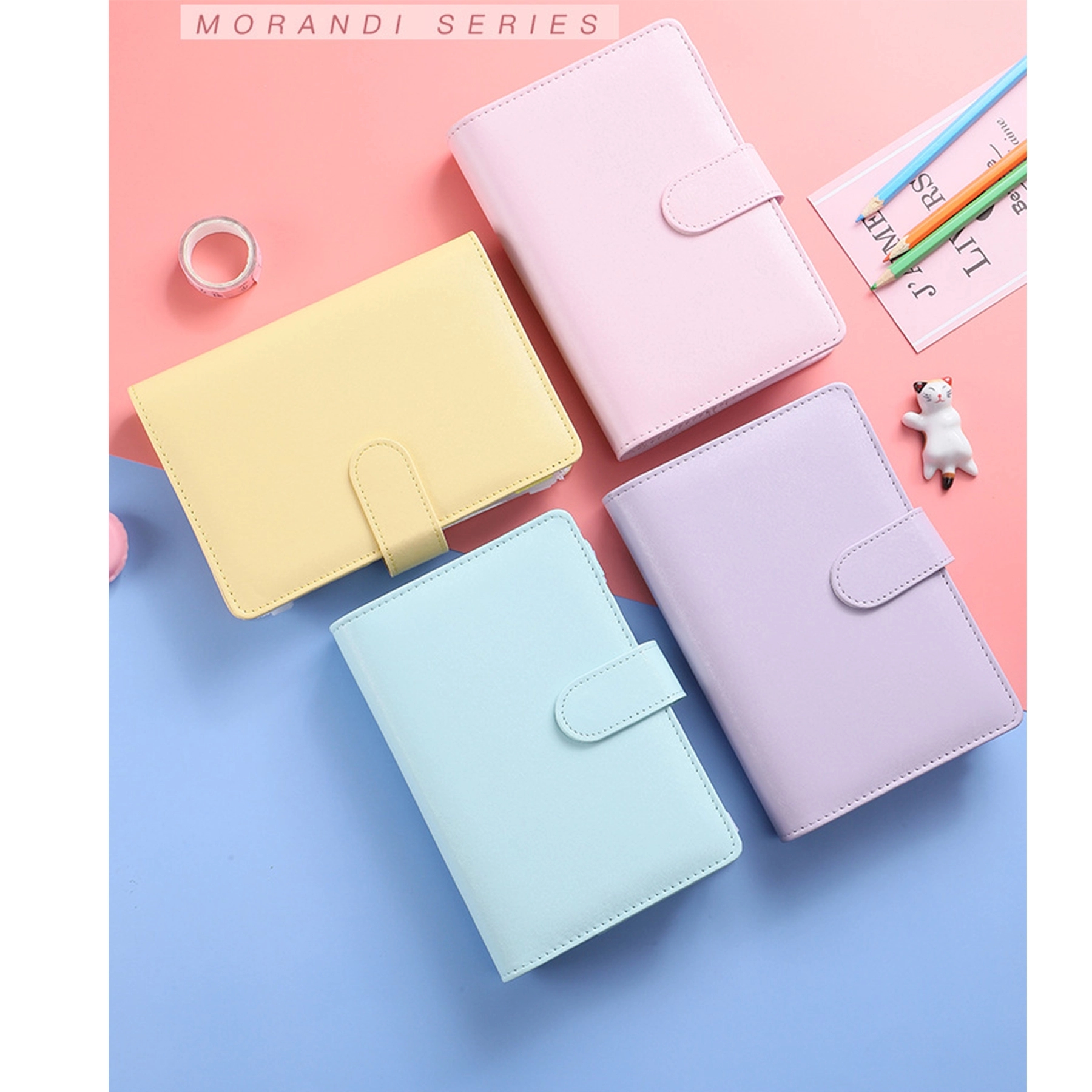 A6 Budget Binder With Zipper PU Leather Money Organizer 4