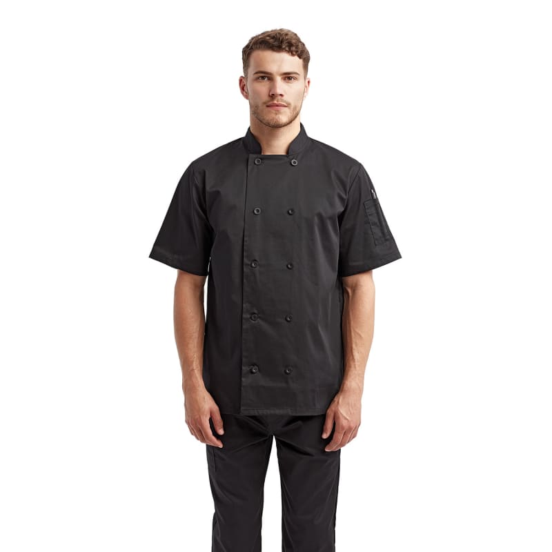 Artisan Collection By Reprime Unisex Short-Sleeve Recycled Chef's Coat 13