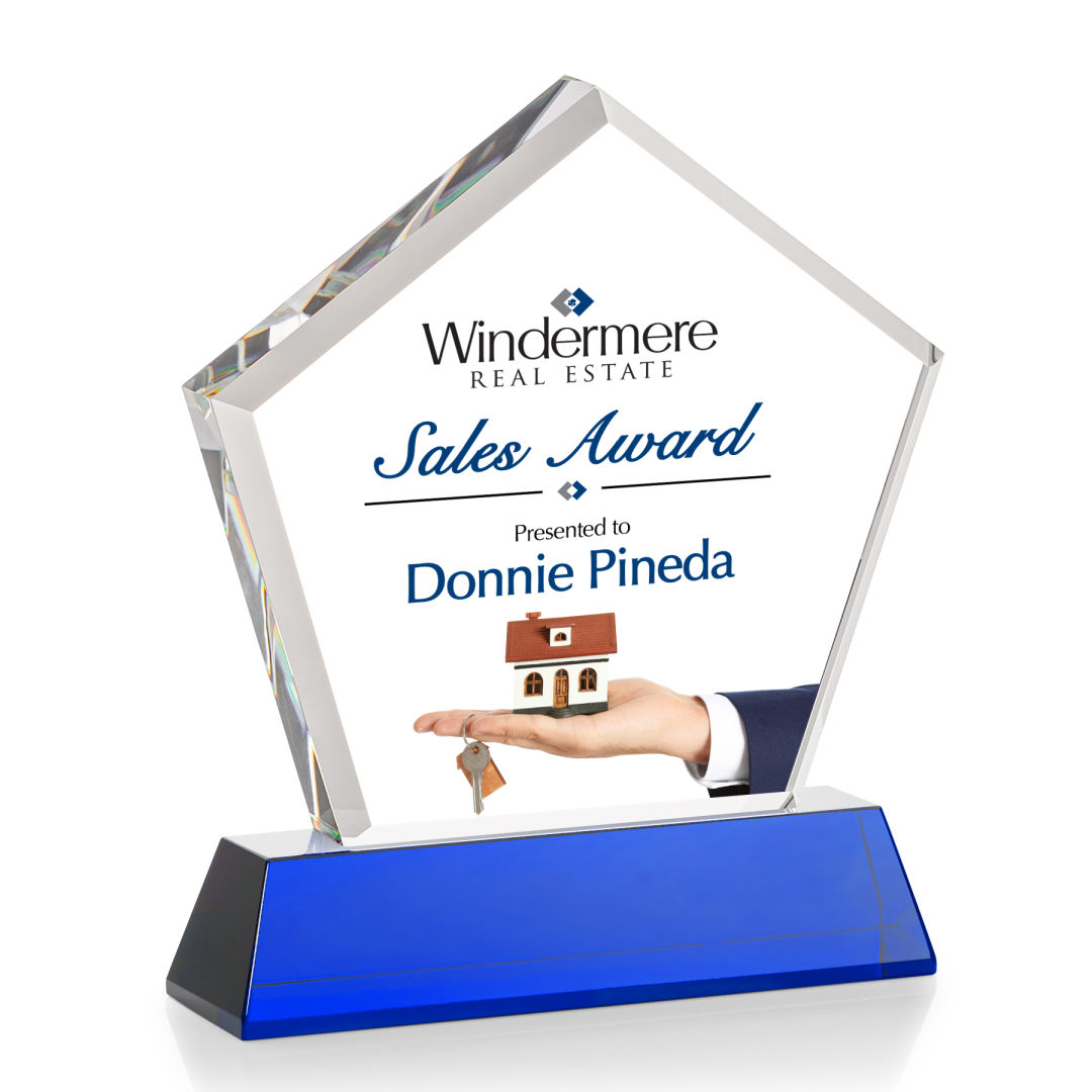 Genosee VividPrint™ Award on Base - Blue 9