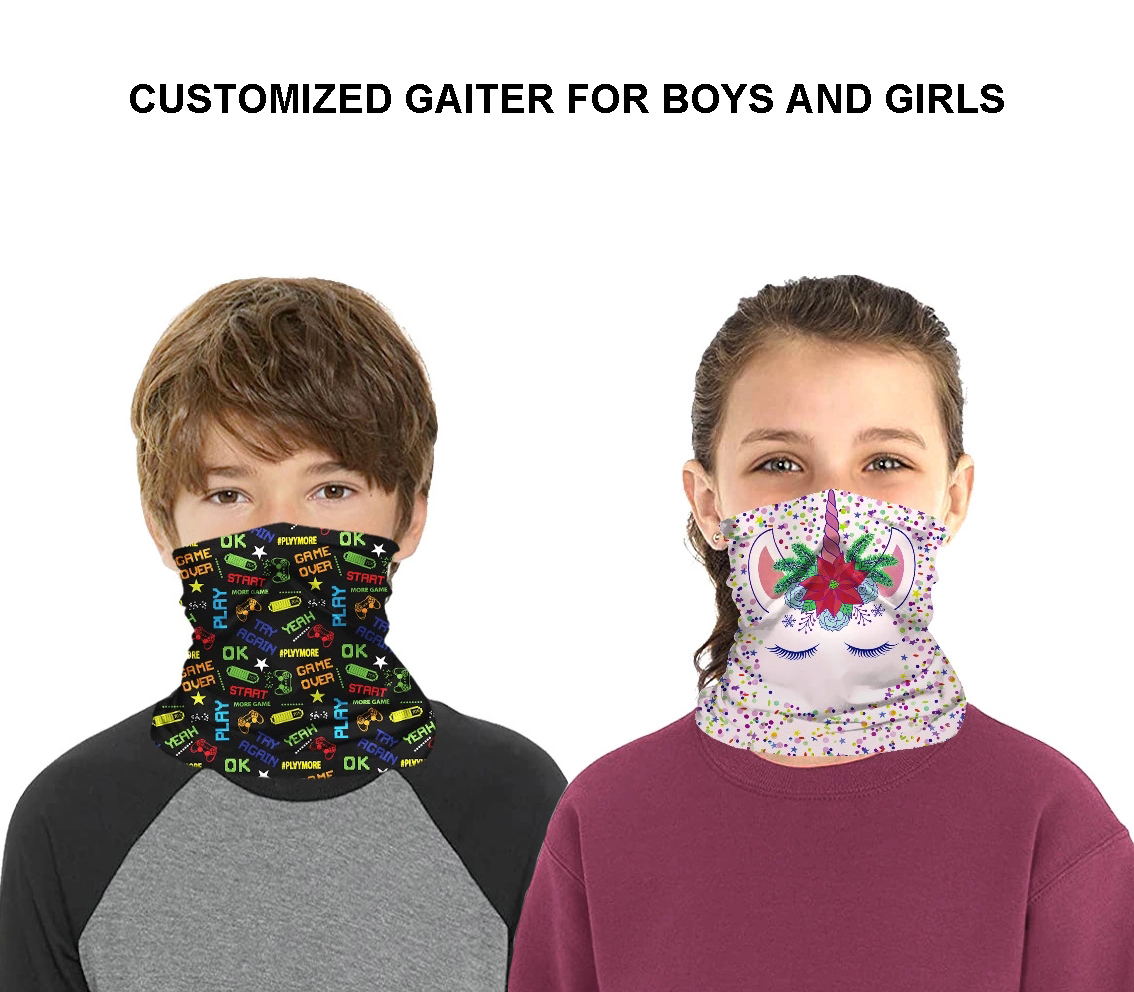 Full Color Gaiter Face Mask - Youth Size 4