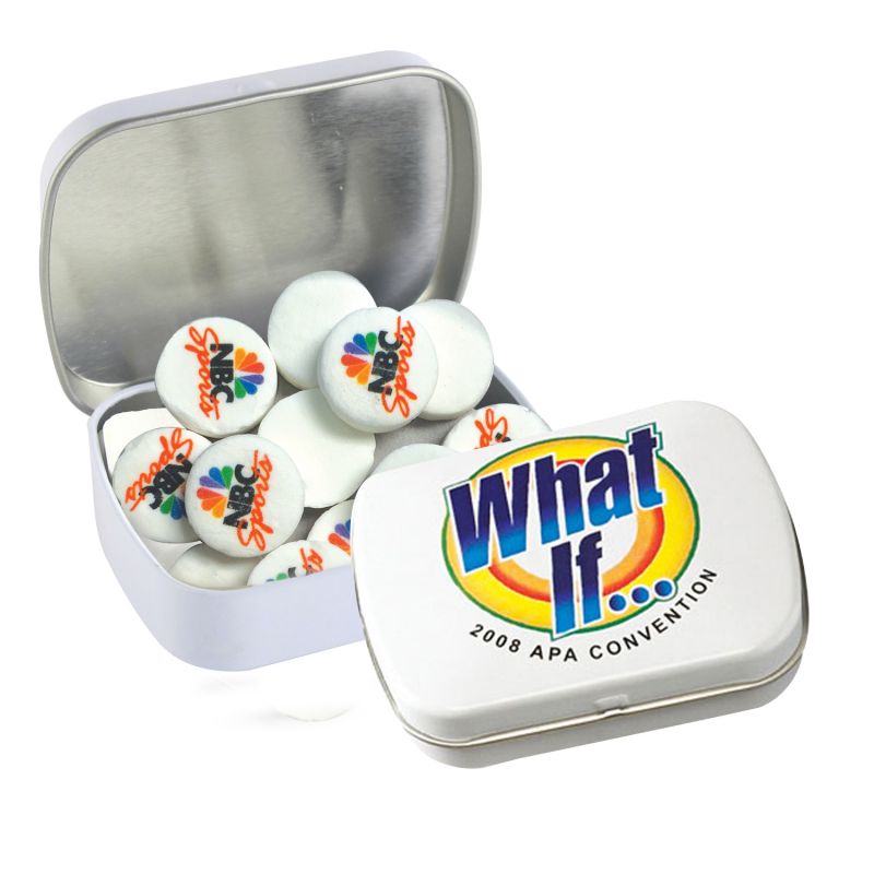 Domed Tin - Imprinted Round Mints 1