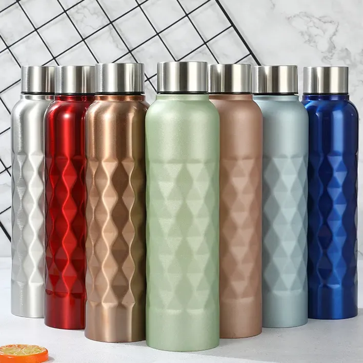 33.3Oz Stainless Steel Rhombus Water Bottle, custom water bottle with logo imprint 4