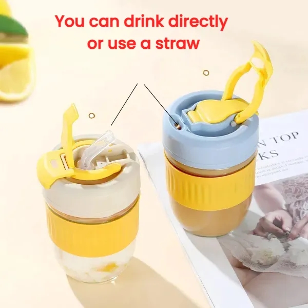Straw Glass Water Cup 3