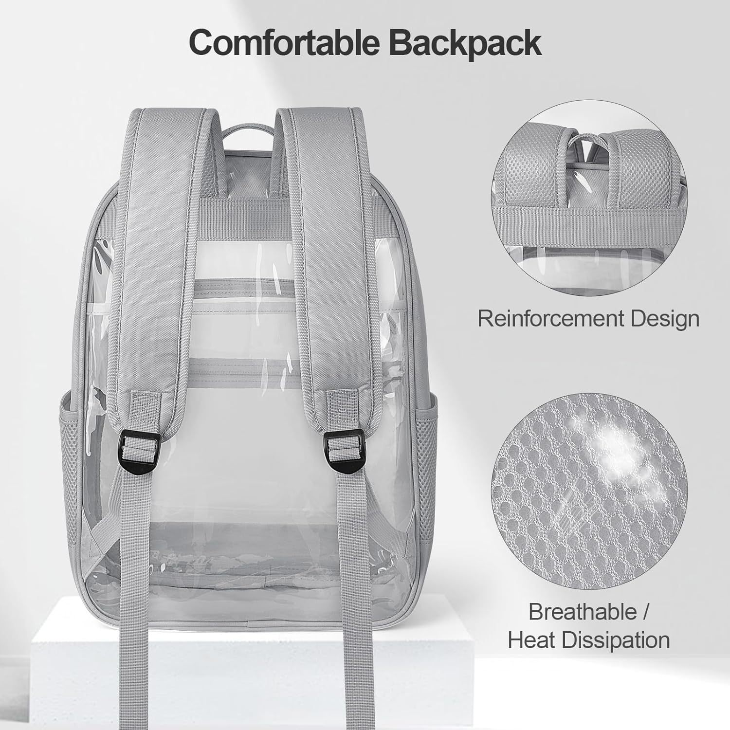 Large Capacity PVC Transparent Backpack 11