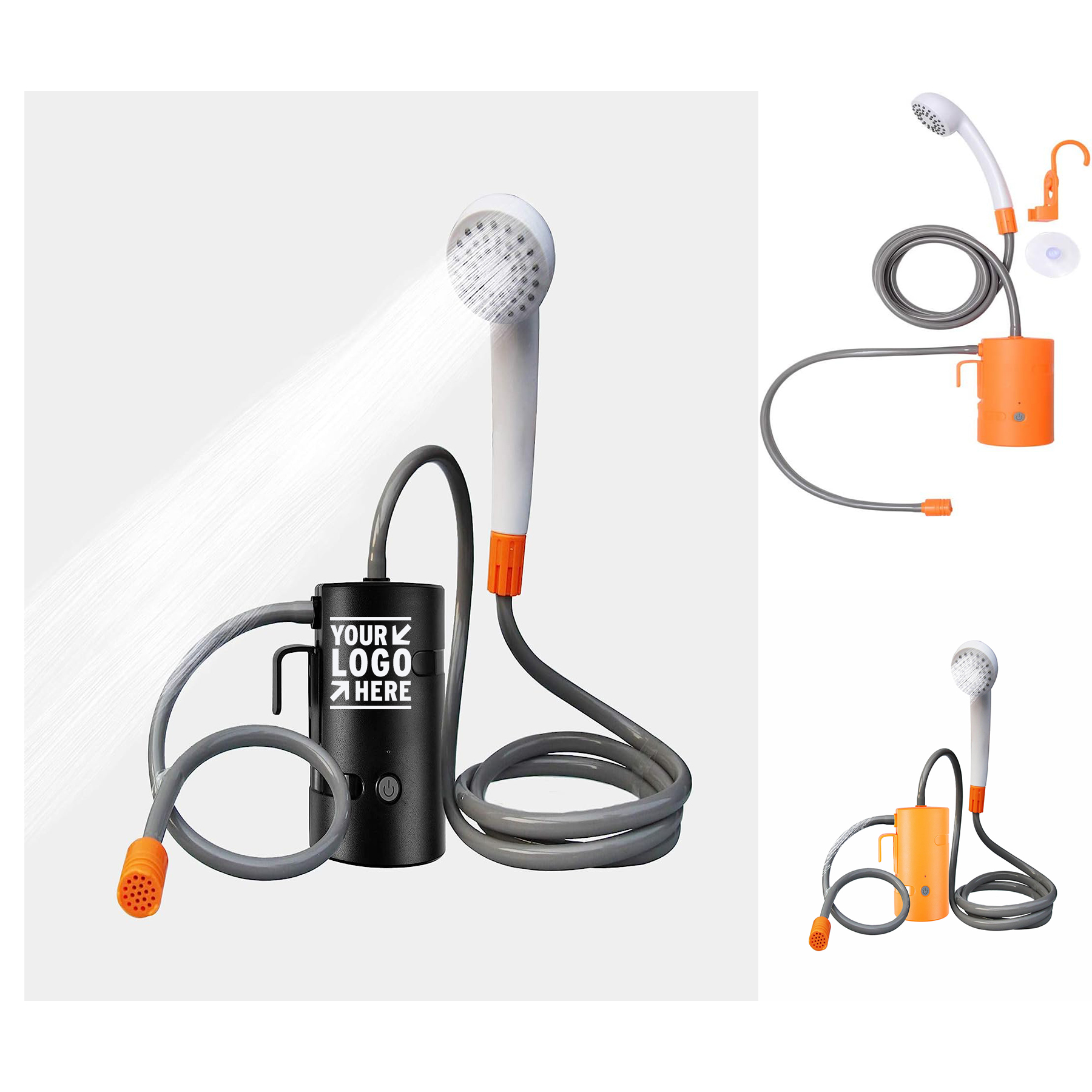 2 Flow Mode Portable 4400mAh Battery Powered IPX7 Waterproof USB Rechargeable Camping Shower Pump 2