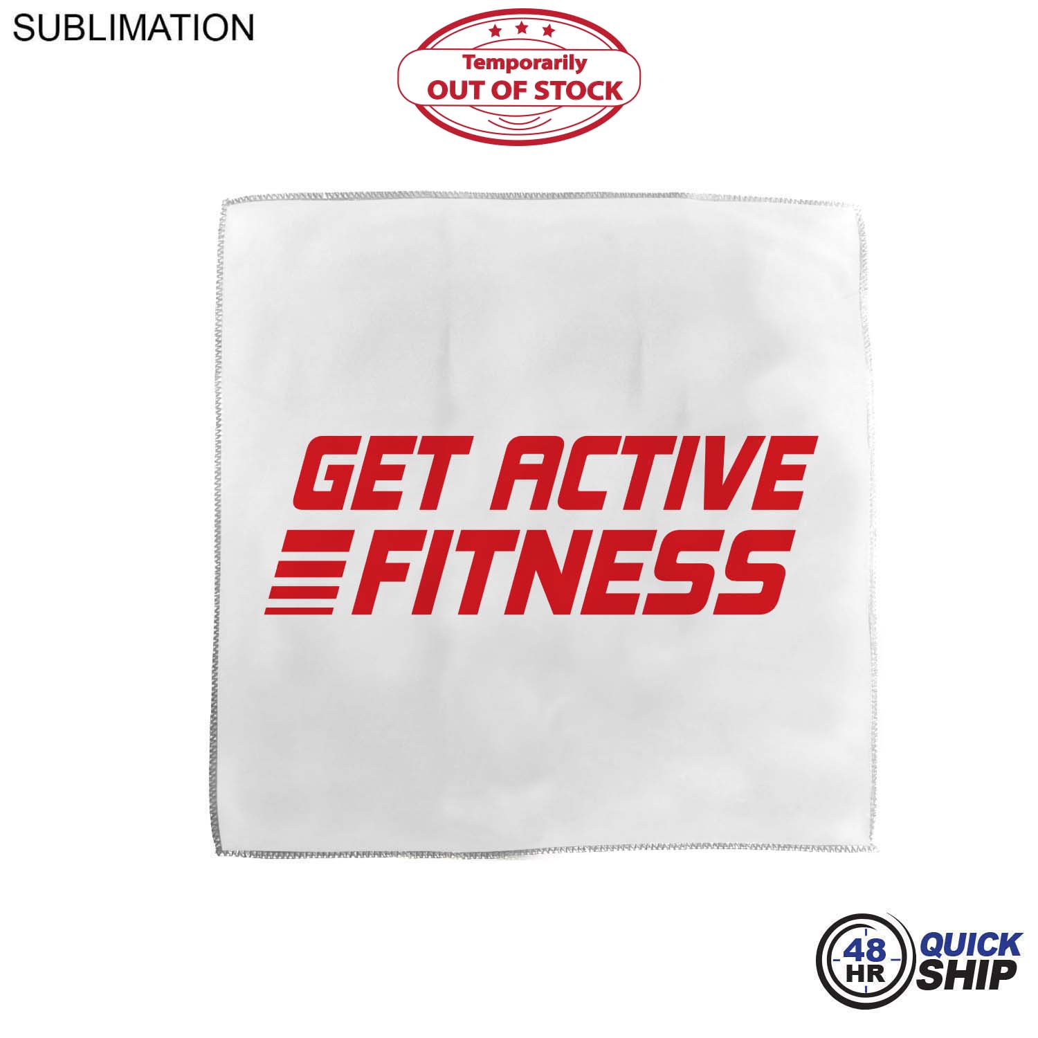 48 Hr Quick Ship - Microfiber Moisture Wicking, Cooling, Sweat, Suede Towel, 15x15, Sublimated 6