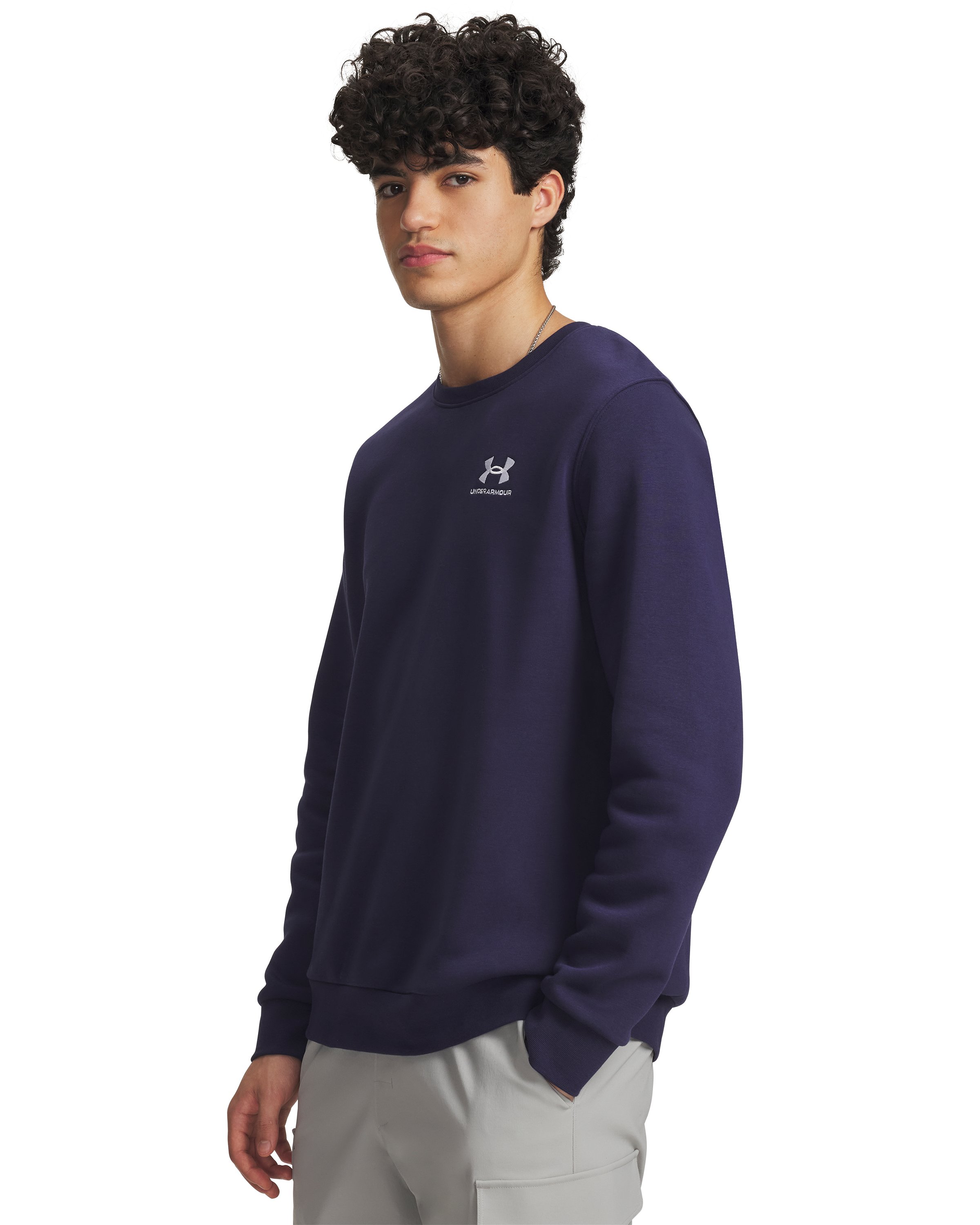 UA Icon Fleece Men's Crew, custom hoodie or sweatshirt with logo imprint 2