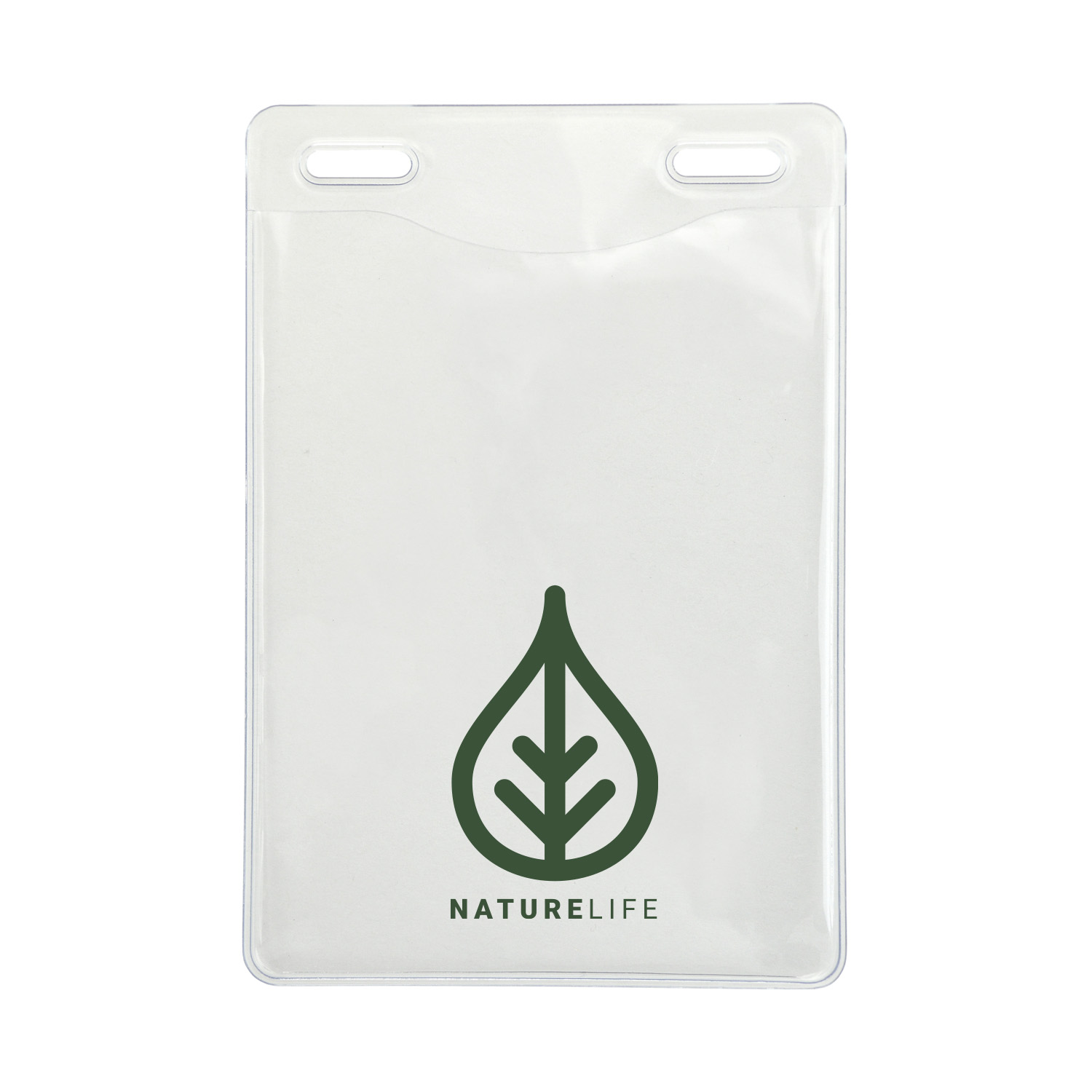 3.27" W x 4.80" H - Vertical Clear Vinyl Badge Holder (1 Color Imprint) 1