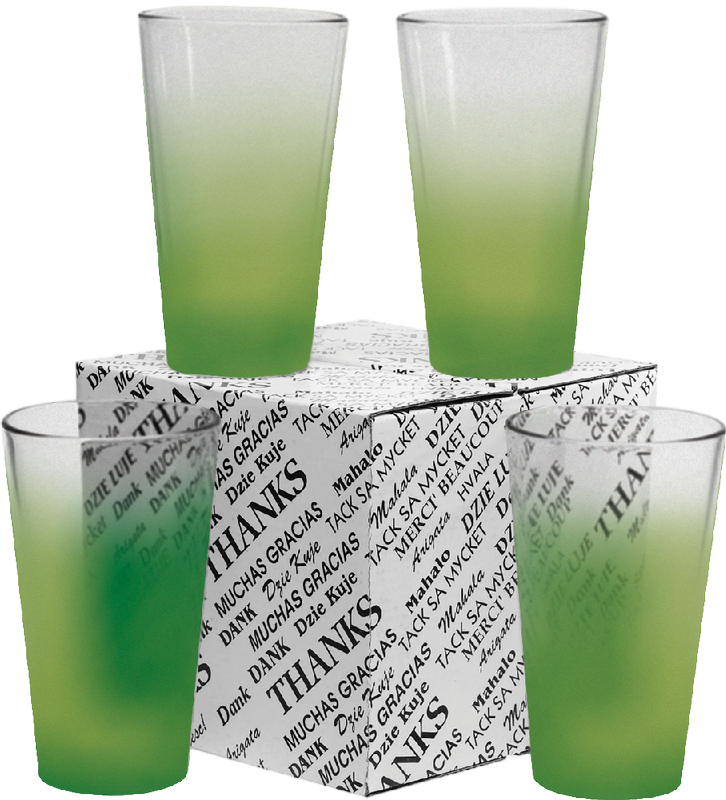 16 oz. Mixing Glass Thank You Set 17