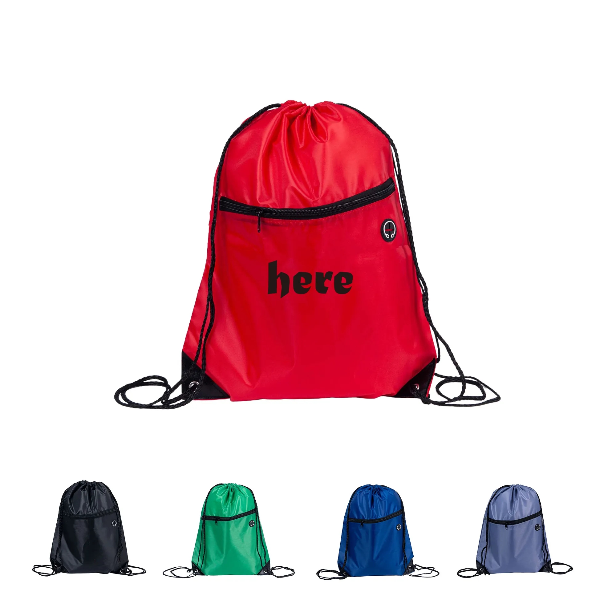 Durable Polyester Drawstring Backpack