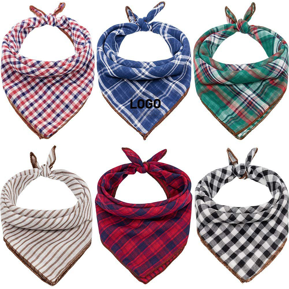 Large Solid Full Color Dog Triangle Bandanna