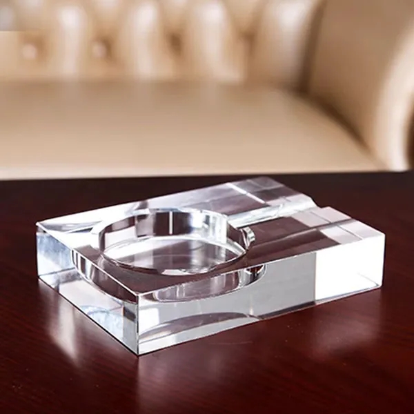 Rectangle Crystal Single Cigar Ashtray 7
